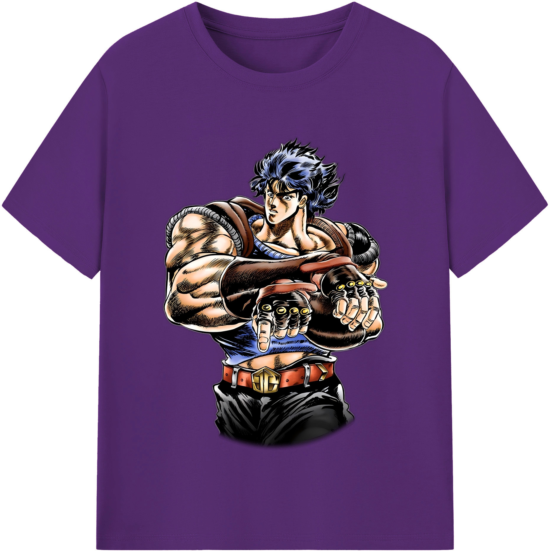 （画像用） ジョジョの奇妙な冒険 /ジョナサン?ジョースター JoJo's Bizarre Adventure Jonathan Joestar 綿100％半袖Tシャツ（フロントプリント）