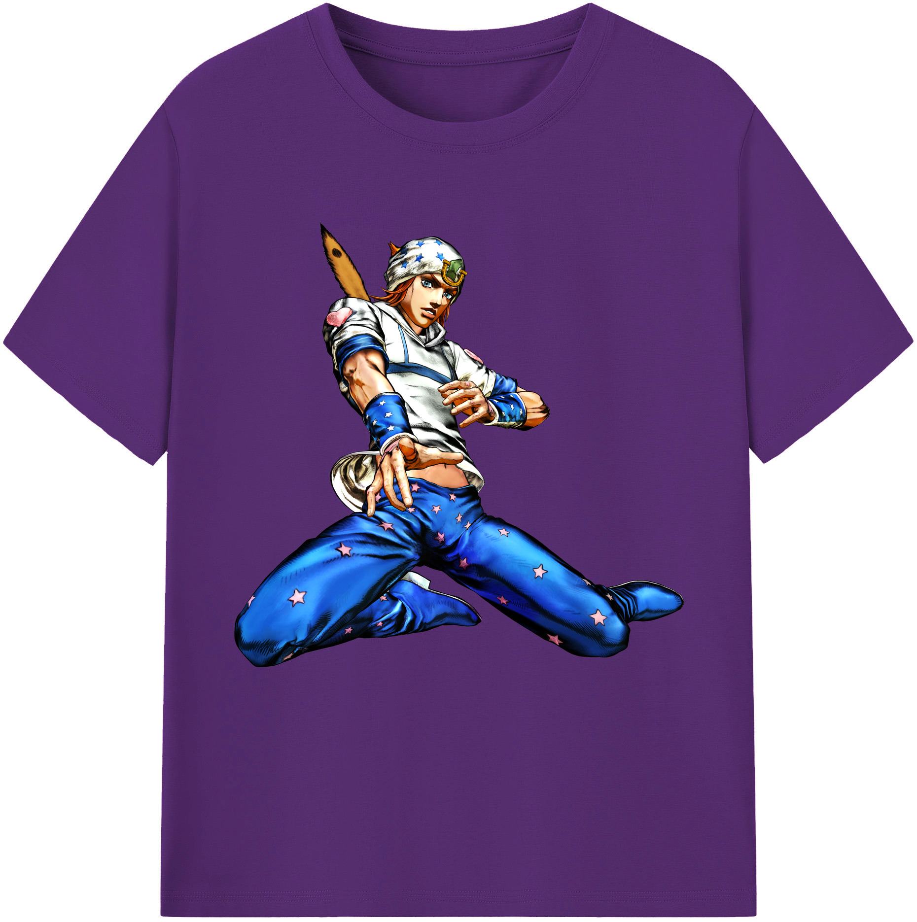 （画像用） ジョジョの奇妙な冒険 ジョナサン?ジョースター JoJo's Bizarre Adventure Jonathan Joestar 綿100％半袖Tシャツ（フロントプリント）