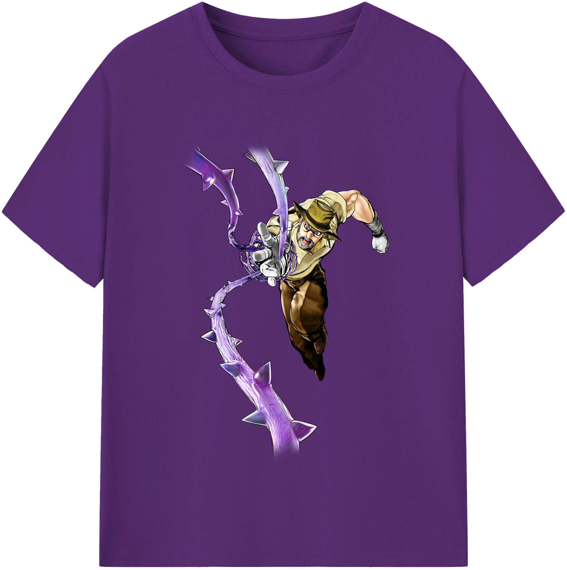 （画像用） ジョジョの奇妙な冒険 ジョセフ?ジョースター JoJo's Bizarre Adventure Joseph Joestar 綿100％半袖Tシャツ（フロントプリント）