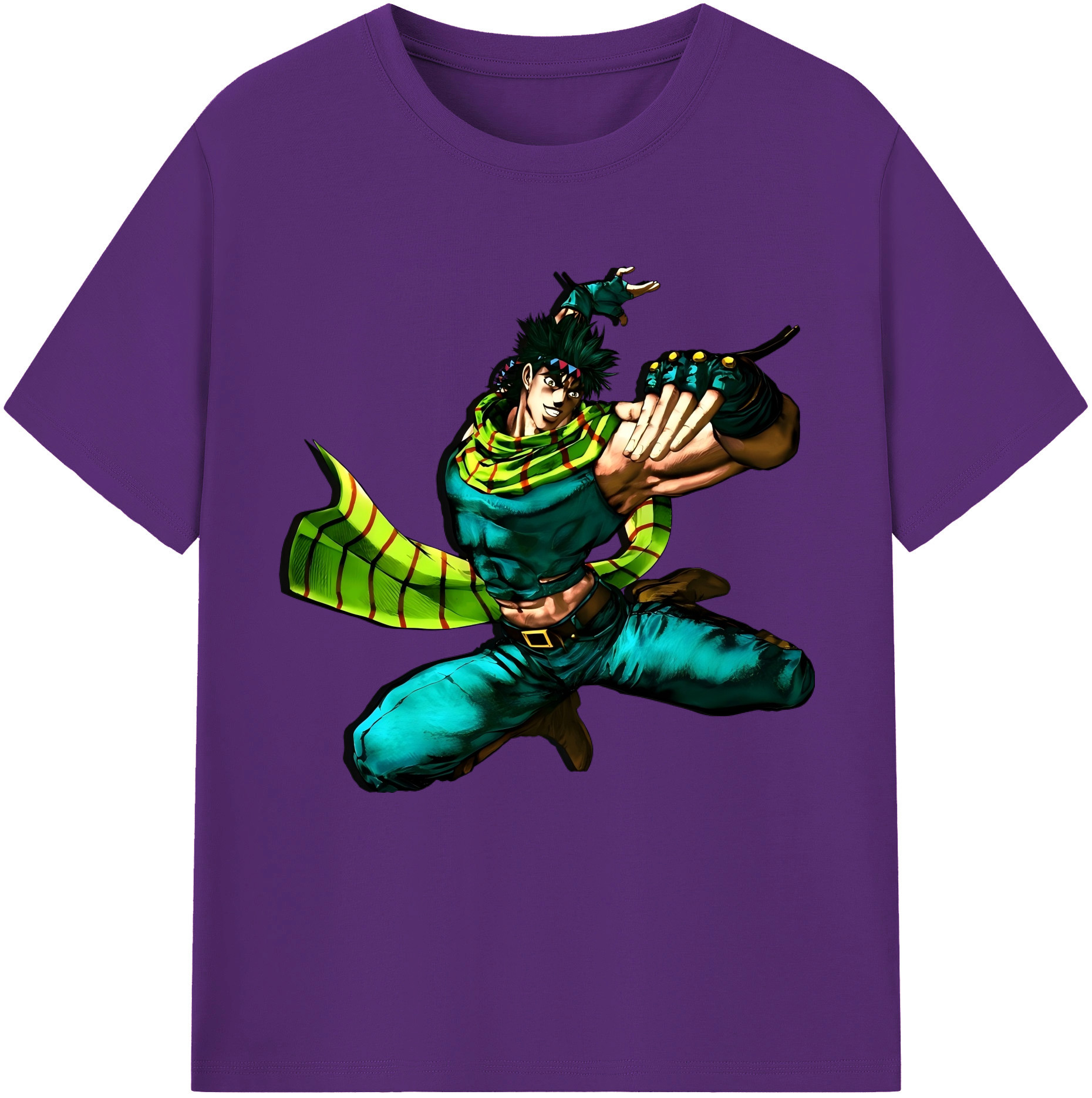 （画像用） ジョジョの奇妙な冒険 ジョセフ?ジョースター JoJo's Bizarre Adventure Joseph Joestar 綿100％半袖Tシャツ（フロントプリント）