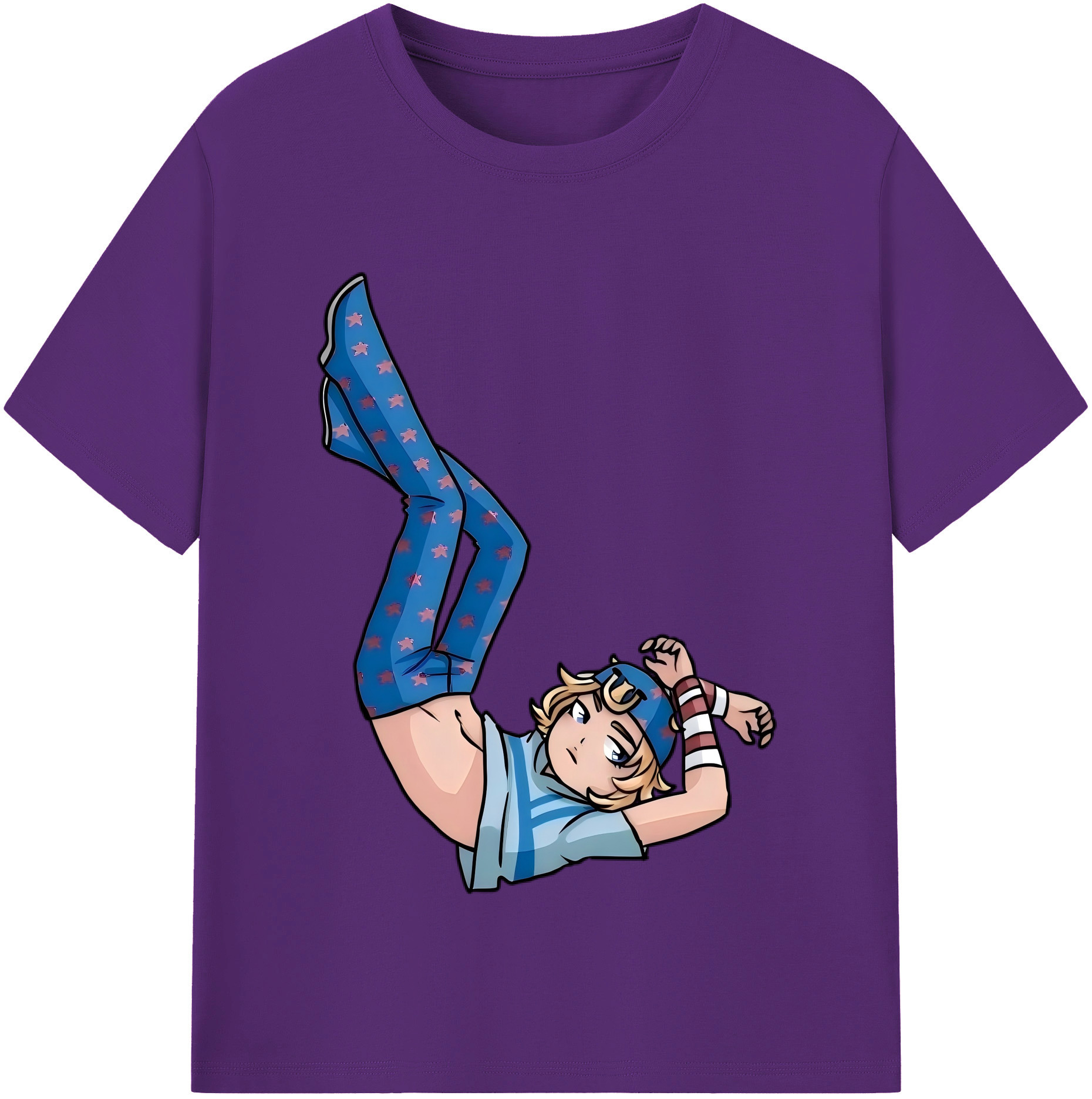 （画像用） ジョジョの奇妙な冒険 グイード?ミスタ JoJo's Bizarre Adventure Guido Mista 綿100％半袖Tシャツ（フロントプリント）