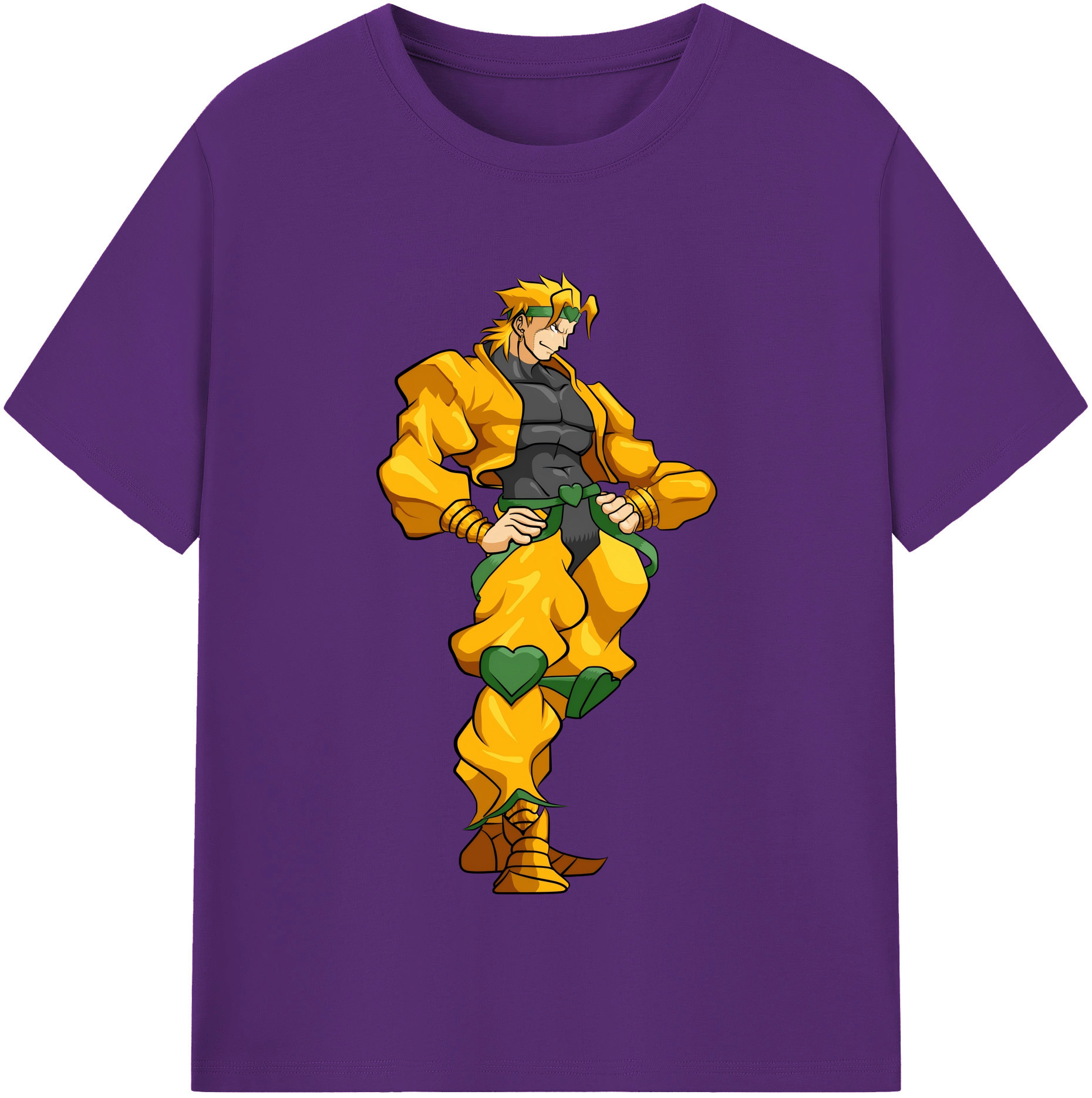 （画像用） ジョジョの奇妙な冒険 ディオ?ブランドー JoJo's Bizarre Adventure Dio Brando 綿100％半袖Tシャツ（フロントプリント）