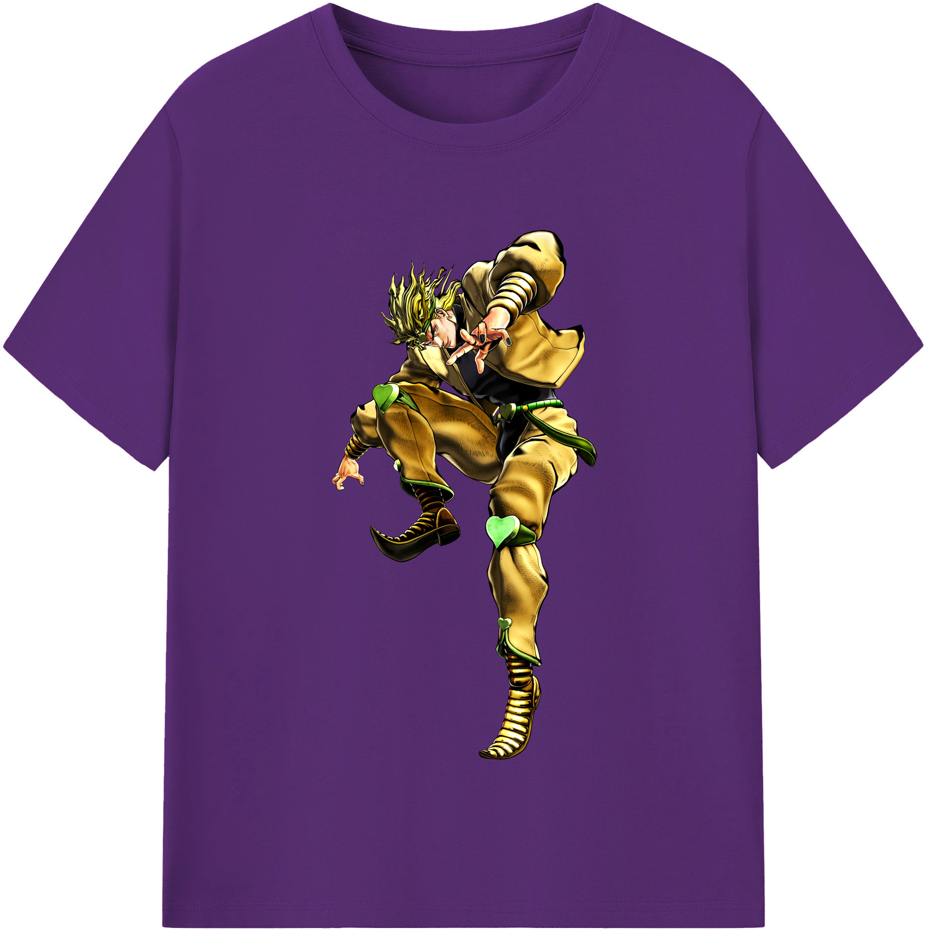 （画像用） ジョジョの奇妙な冒険 ディオ?ブランドー JoJo's Bizarre Adventure Dio Brando 綿100％半袖Tシャツ（フロントプリント）