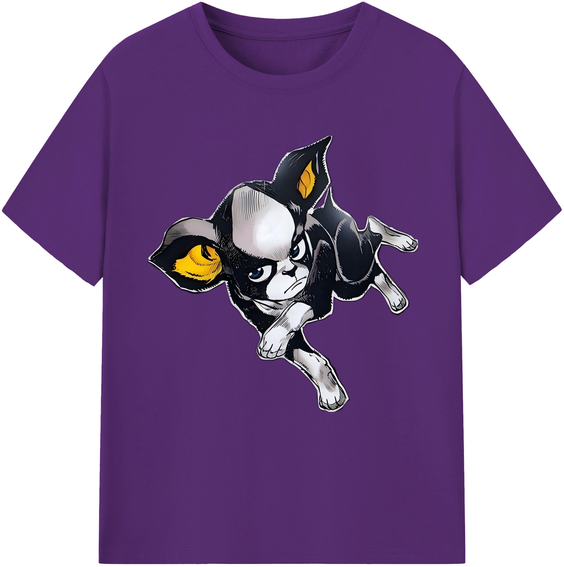 （画像用） ジョジョの奇妙な冒険 イギー JoJo's Bizarre Adventure Iggy 綿100％半袖Tシャツ（フロントプリント）