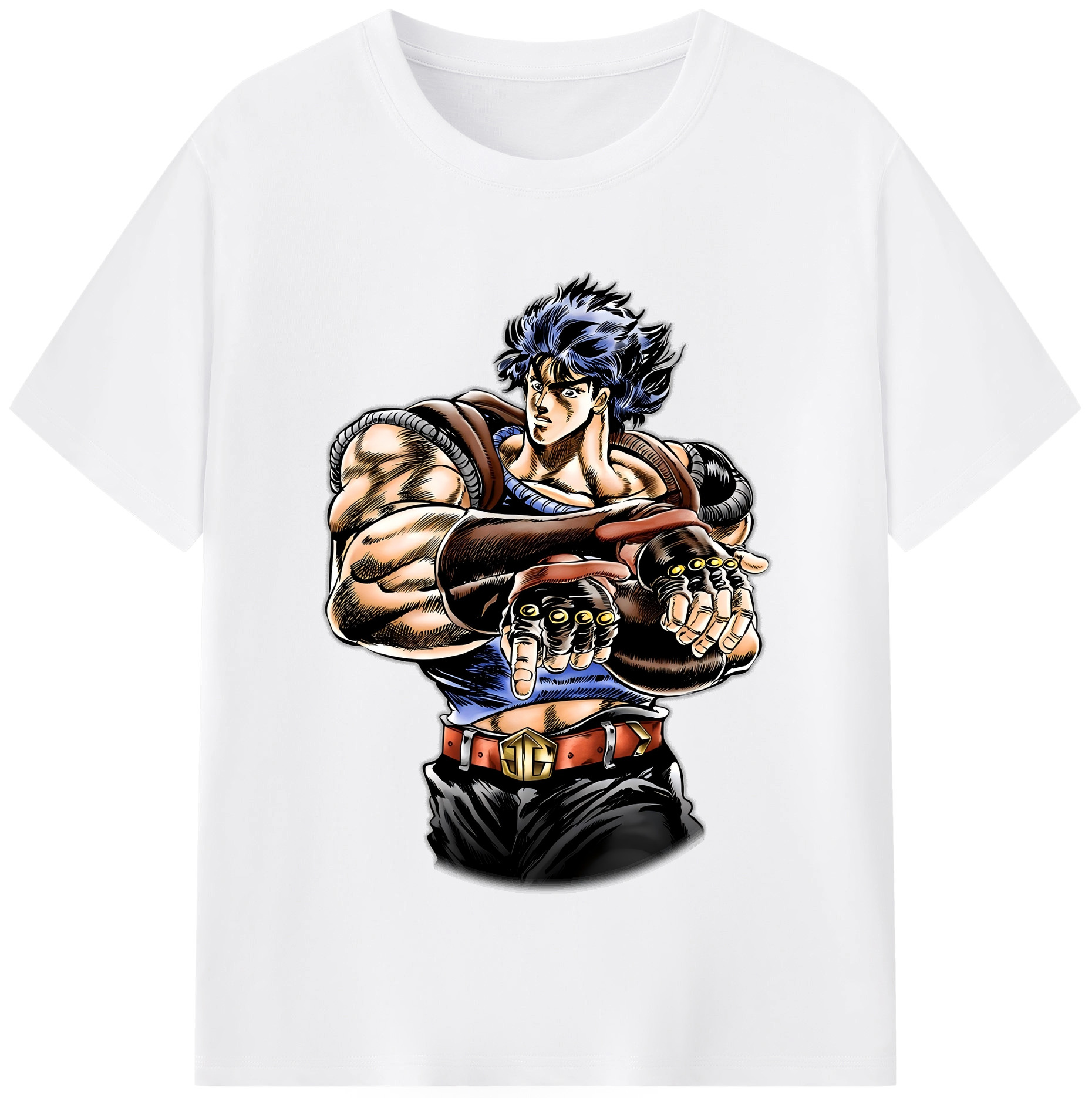 （画像用） ジョジョの奇妙な冒険 /ジョナサン?ジョースター JoJo's Bizarre Adventure Jonathan Joestar 綿100％半袖Tシャツ（フロントプリント）
