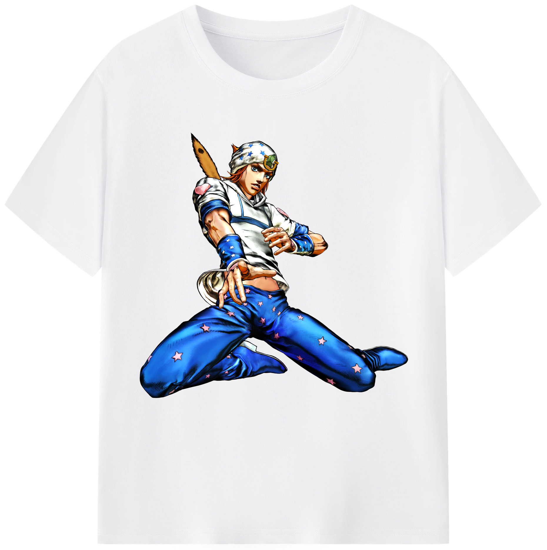 （画像用） ジョジョの奇妙な冒険 ジョナサン?ジョースター JoJo's Bizarre Adventure Jonathan Joestar 綿100％半袖Tシャツ（フロントプリント）