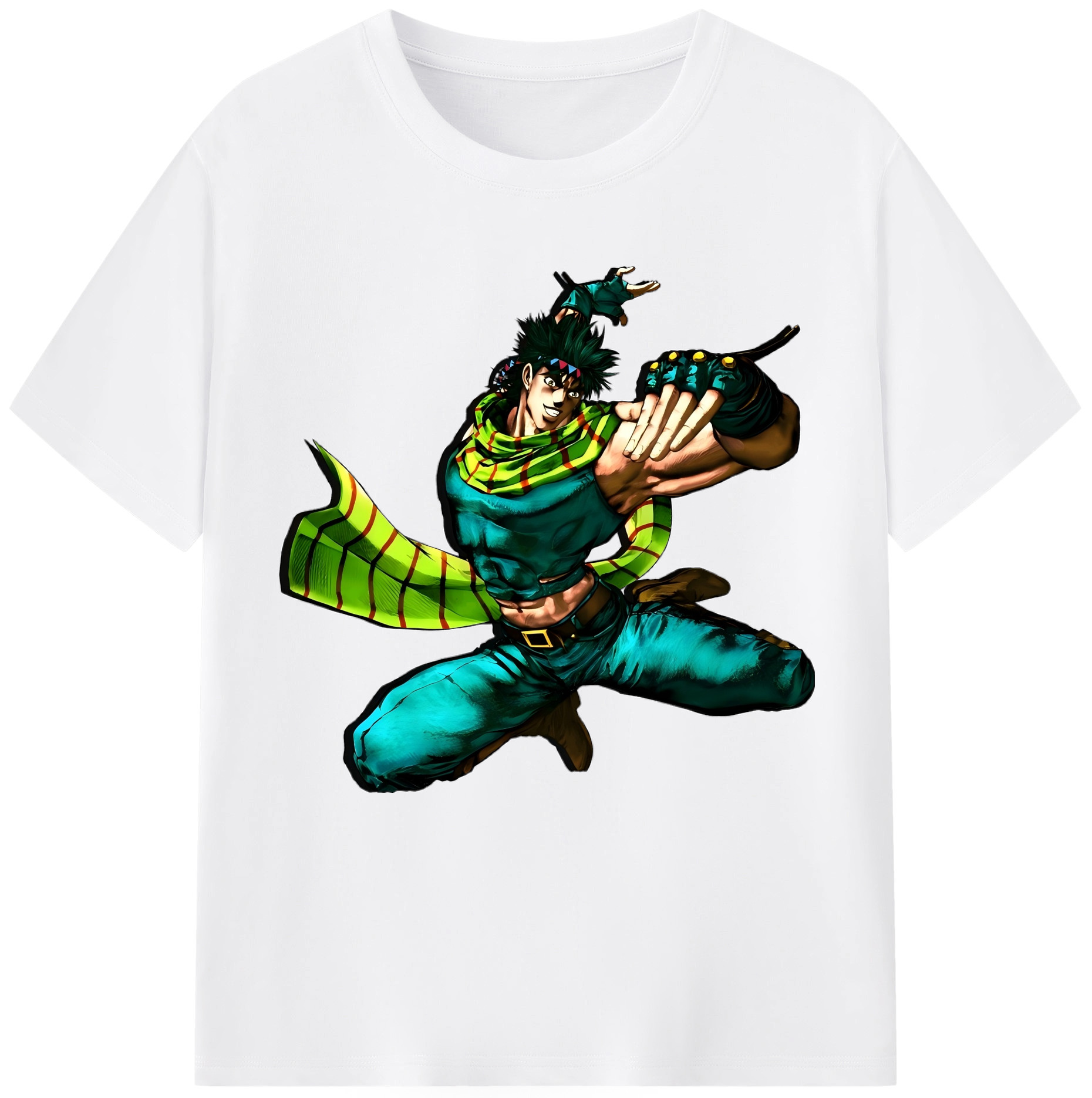 （画像用） ジョジョの奇妙な冒険 ジョセフ?ジョースター JoJo's Bizarre Adventure Joseph Joestar 綿100％半袖Tシャツ（フロントプリント）