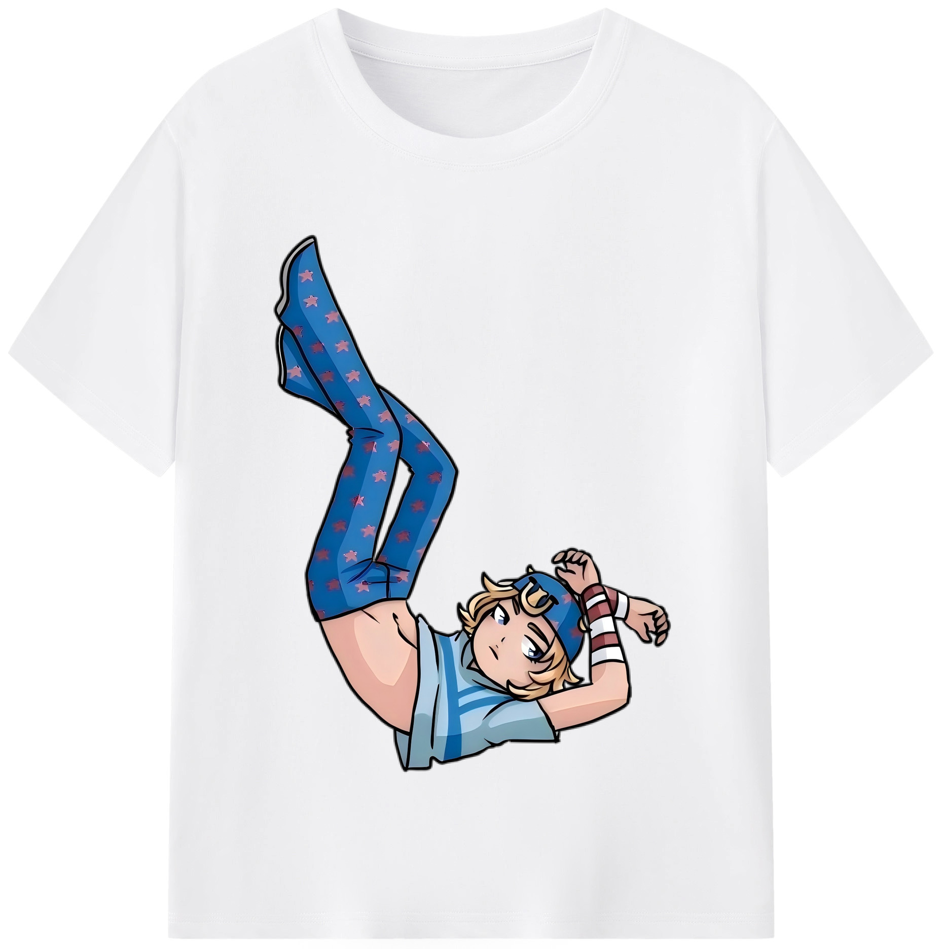 （画像用） ジョジョの奇妙な冒険 グイード?ミスタ JoJo's Bizarre Adventure Guido Mista 綿100％半袖Tシャツ（フロントプリント）