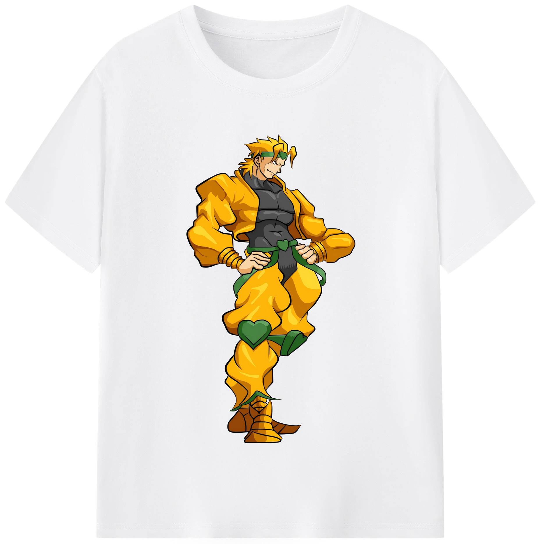 （画像用） ジョジョの奇妙な冒険 ディオ?ブランドー JoJo's Bizarre Adventure Dio Brando 綿100％半袖Tシャツ（フロントプリント）