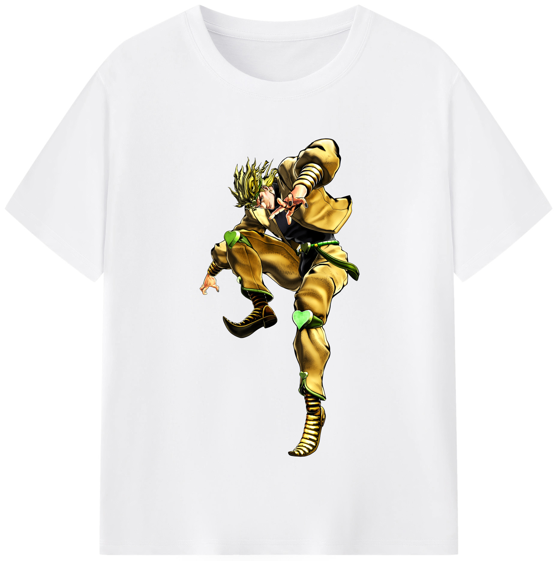 （画像用） ジョジョの奇妙な冒険 ディオ?ブランドー JoJo's Bizarre Adventure Dio Brando 綿100％半袖Tシャツ（フロントプリント）