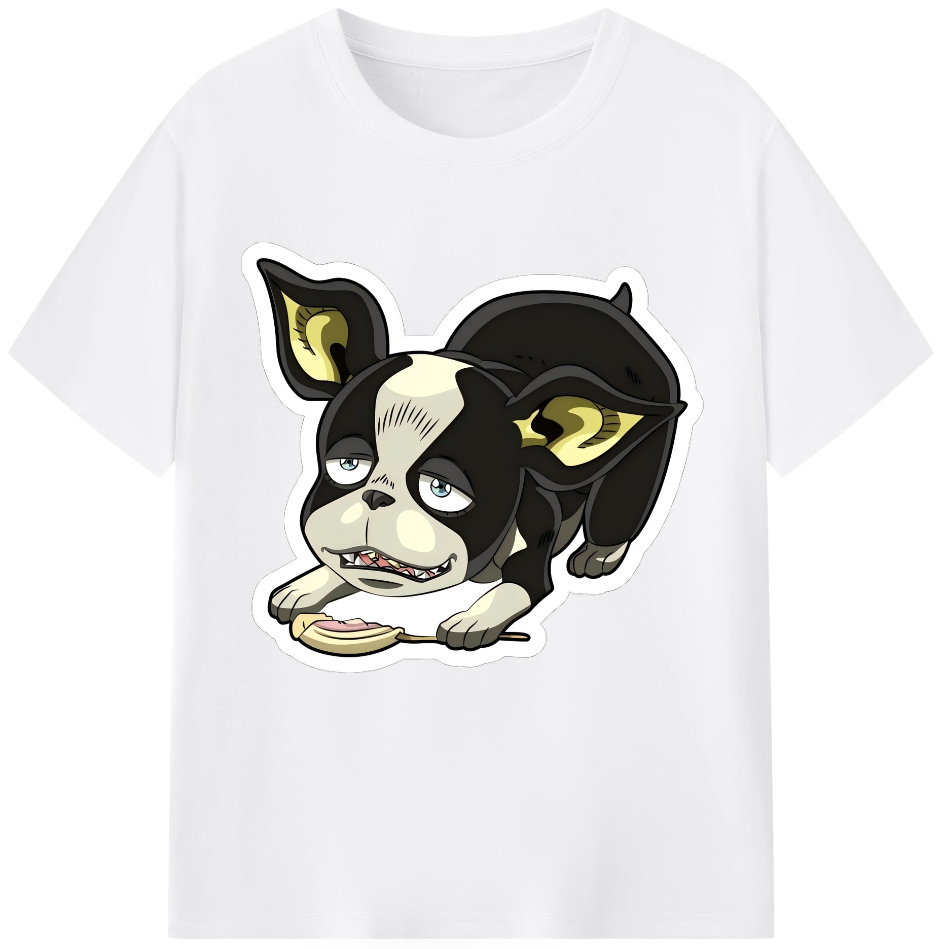 （画像用） ジョジョの奇妙な冒険 イギー JoJo's Bizarre Adventure Iggy 綿100％半袖Tシャツ（フロントプリント）