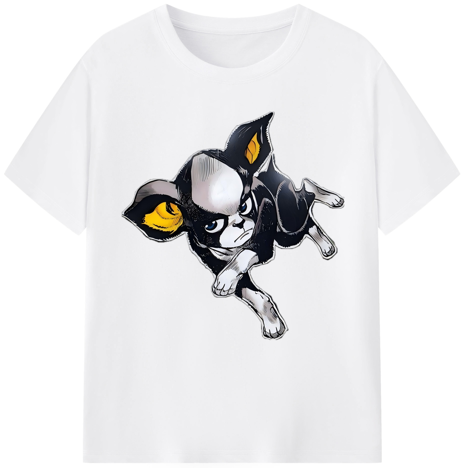 （画像用） ジョジョの奇妙な冒険 イギー JoJo's Bizarre Adventure Iggy 綿100％半袖Tシャツ（フロントプリント）