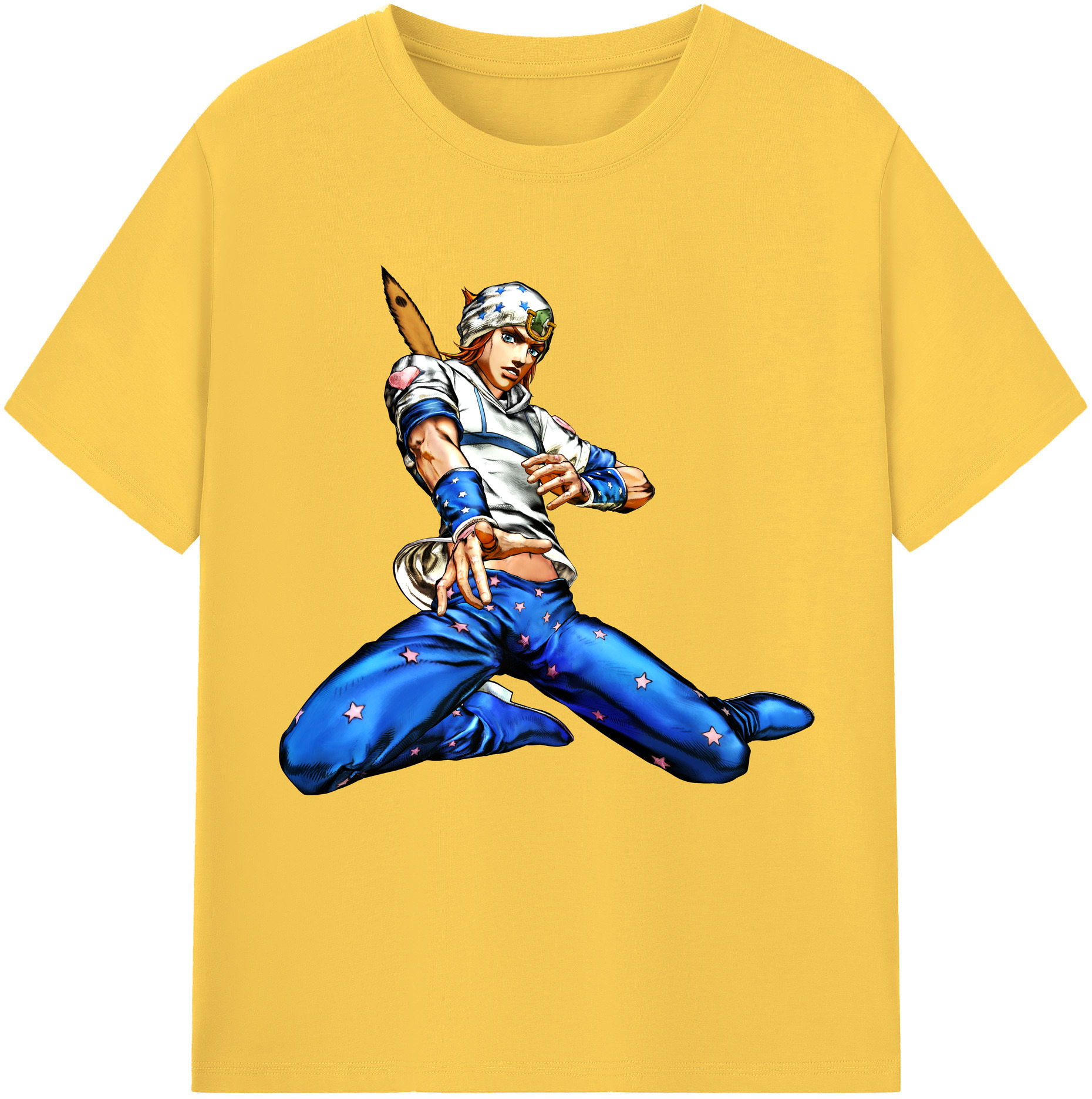 （画像用） ジョジョの奇妙な冒険 ジョナサン?ジョースター JoJo's Bizarre Adventure Jonathan Joestar 綿100％半袖Tシャツ（フロントプリント）