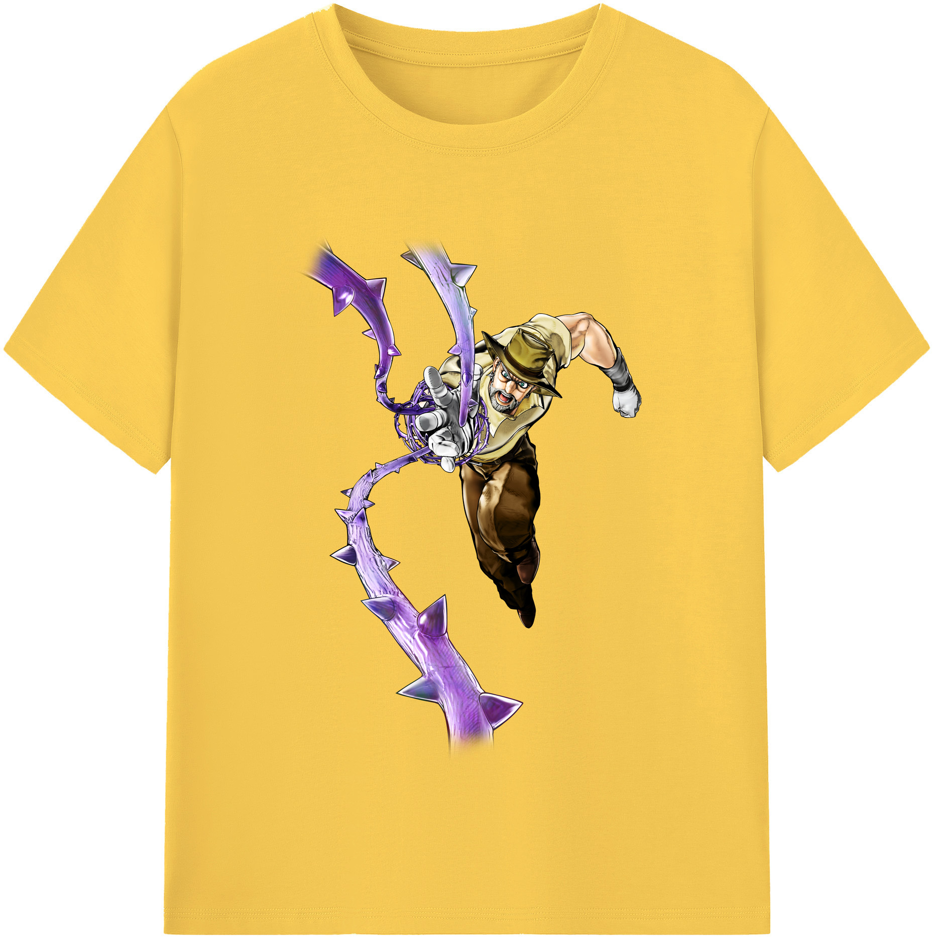 （画像用） ジョジョの奇妙な冒険 ジョセフ?ジョースター JoJo's Bizarre Adventure Joseph Joestar 綿100％半袖Tシャツ（フロントプリント）