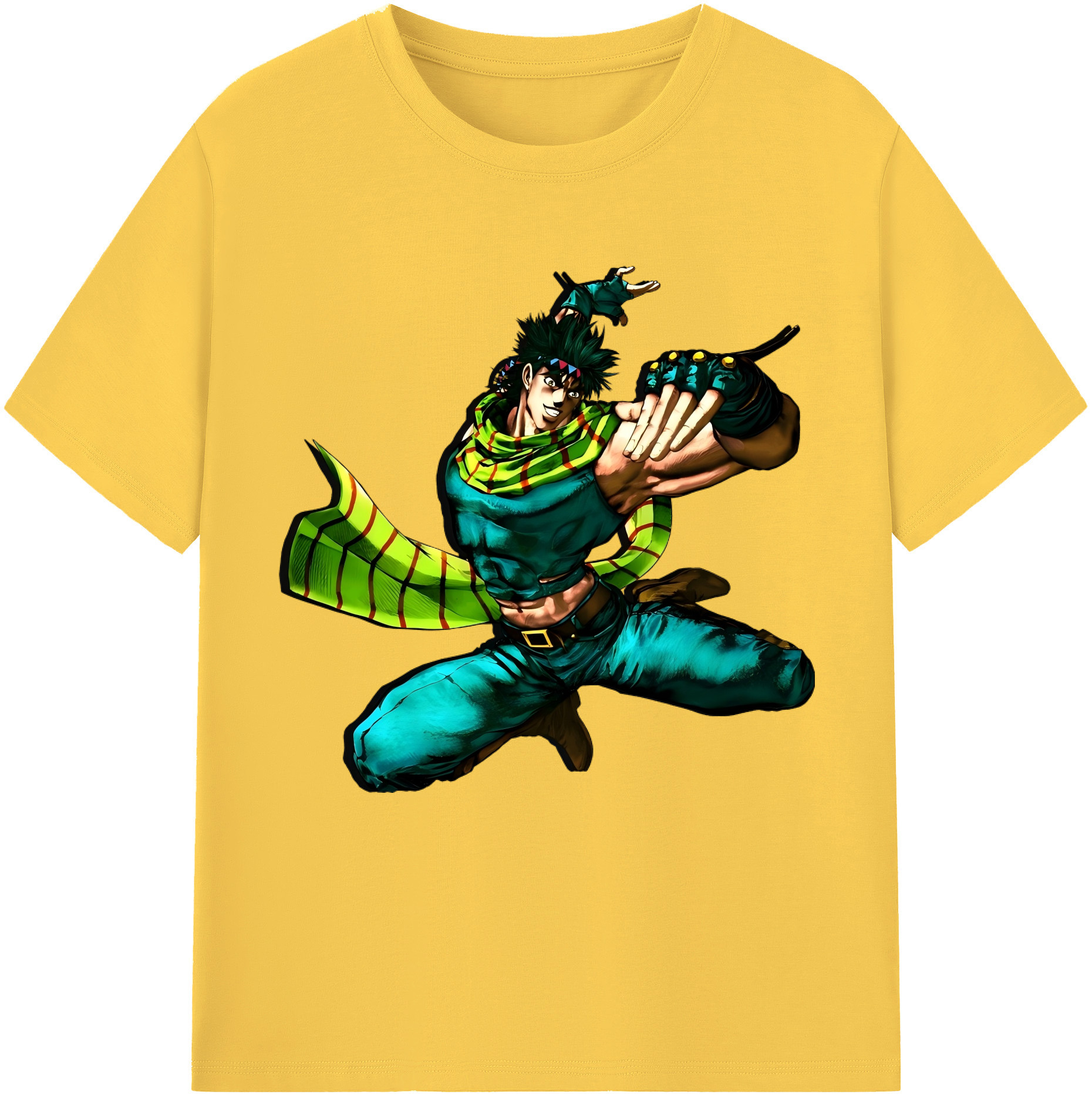 （画像用） ジョジョの奇妙な冒険 ジョセフ?ジョースター JoJo's Bizarre Adventure Joseph Joestar 綿100％半袖Tシャツ（フロントプリント）