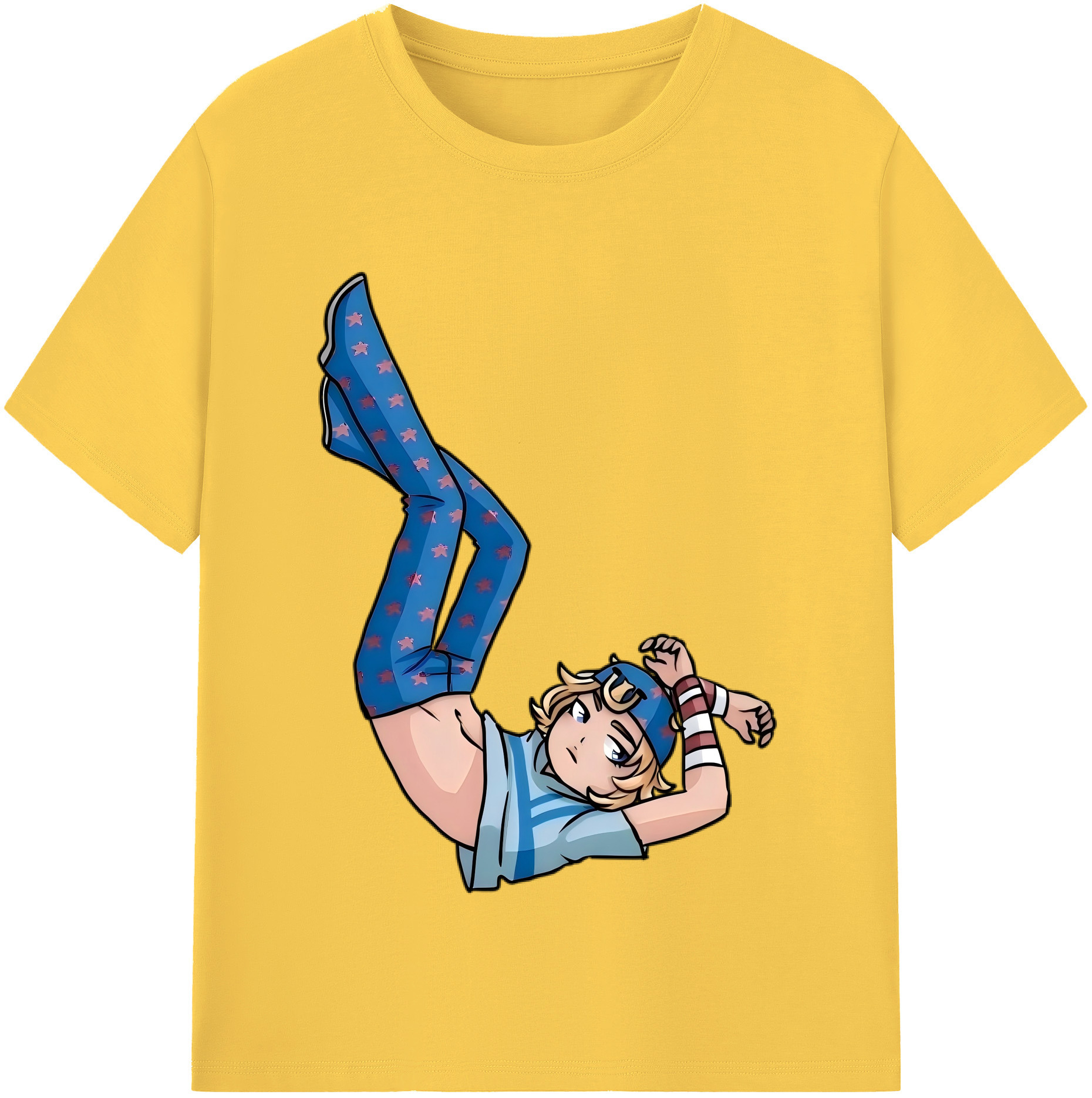 （画像用） ジョジョの奇妙な冒険 グイード?ミスタ JoJo's Bizarre Adventure Guido Mista 綿100％半袖Tシャツ（フロントプリント）