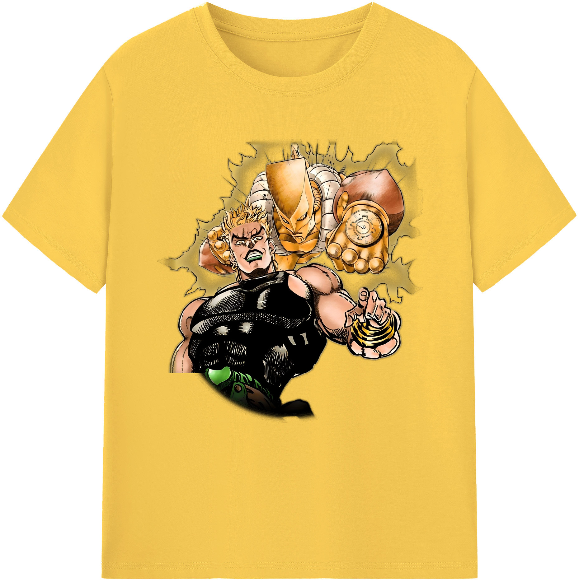 （画像用） ジョジョの奇妙な冒険 ディオ?ブランドー JoJo's Bizarre Adventure Dio Brando 綿100％半袖Tシャツ（フロントプリント）