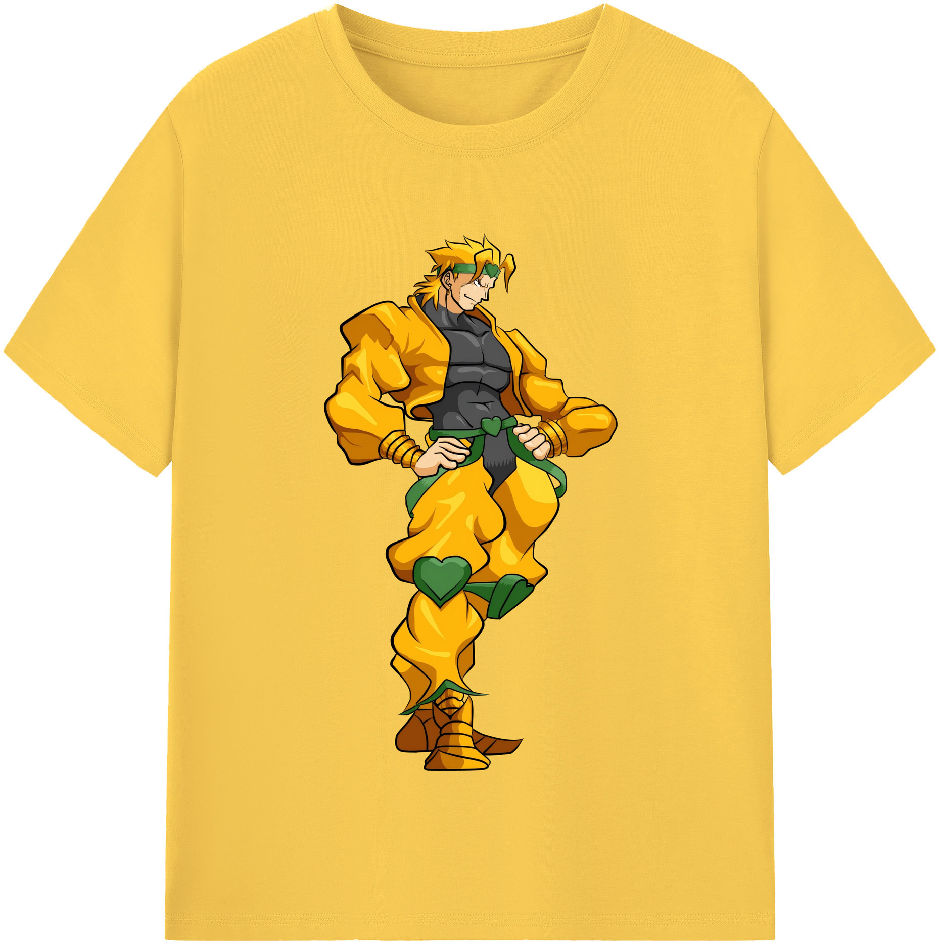 （画像用） ジョジョの奇妙な冒険 ディオ?ブランドー JoJo's Bizarre Adventure Dio Brando 綿100％半袖Tシャツ（フロントプリント）