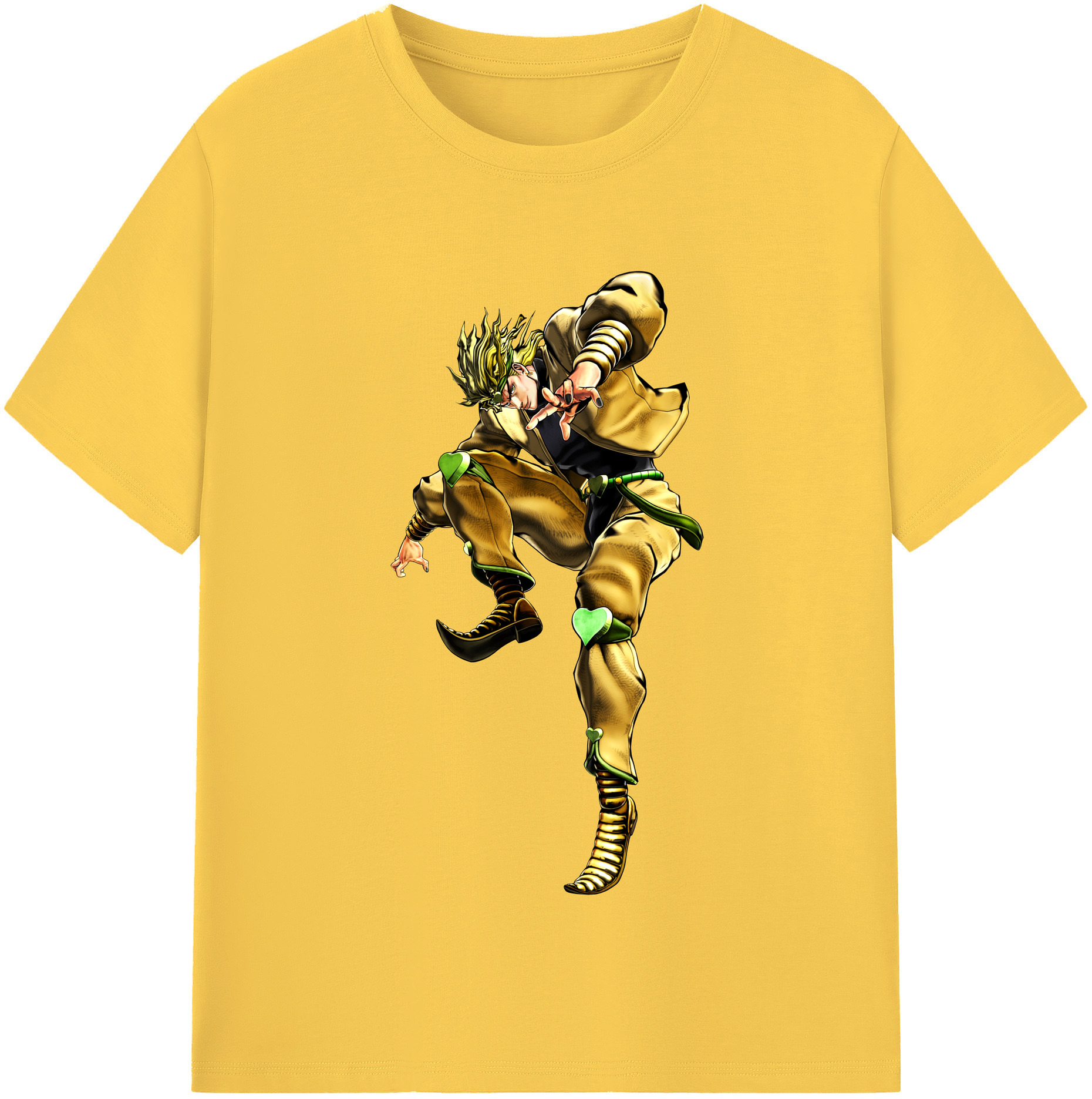 （画像用） ジョジョの奇妙な冒険 ディオ?ブランドー JoJo's Bizarre Adventure Dio Brando 綿100％半袖Tシャツ（フロントプリント）
