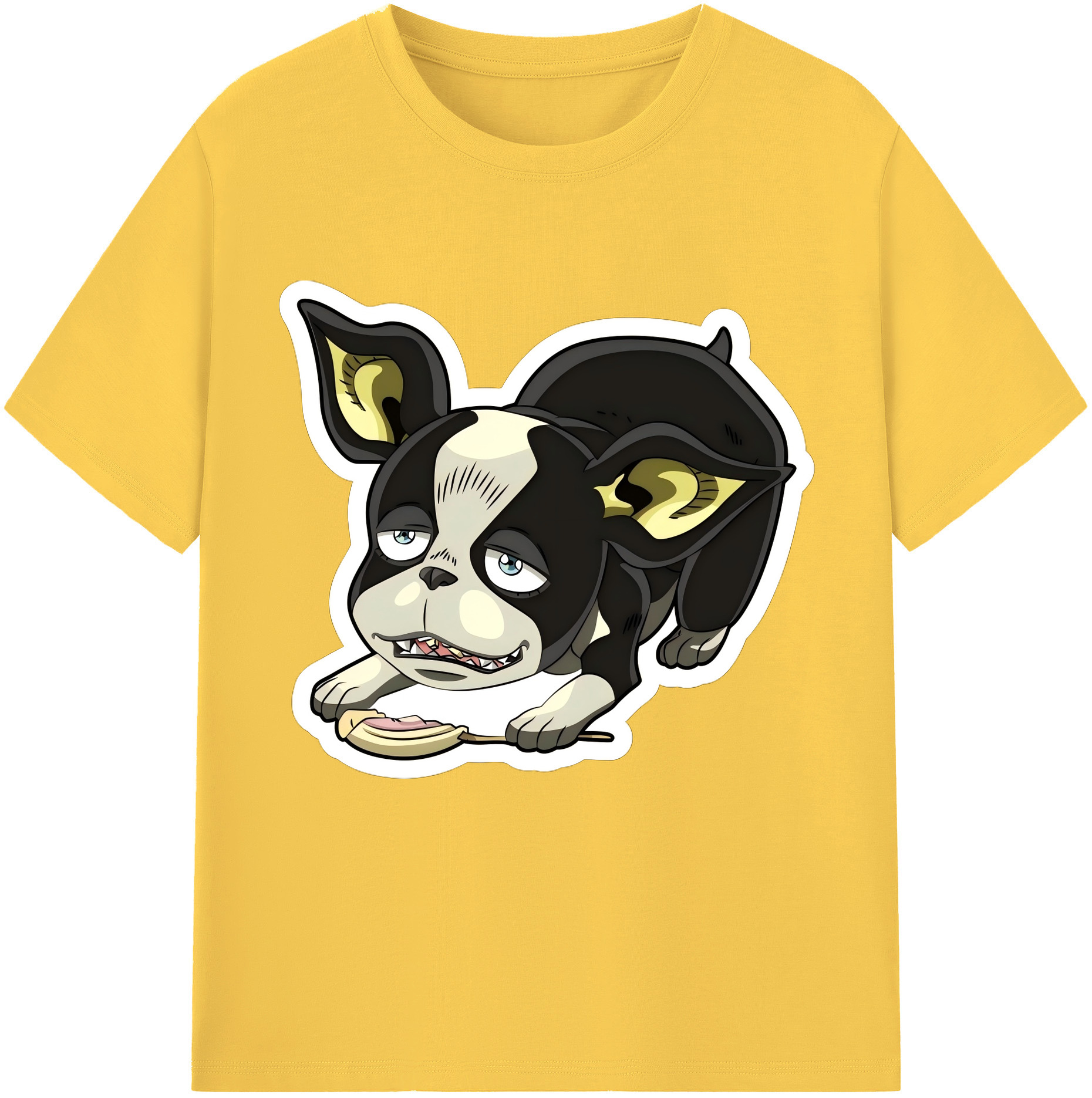 （画像用） ジョジョの奇妙な冒険 イギー JoJo's Bizarre Adventure Iggy 綿100％半袖Tシャツ（フロントプリント）