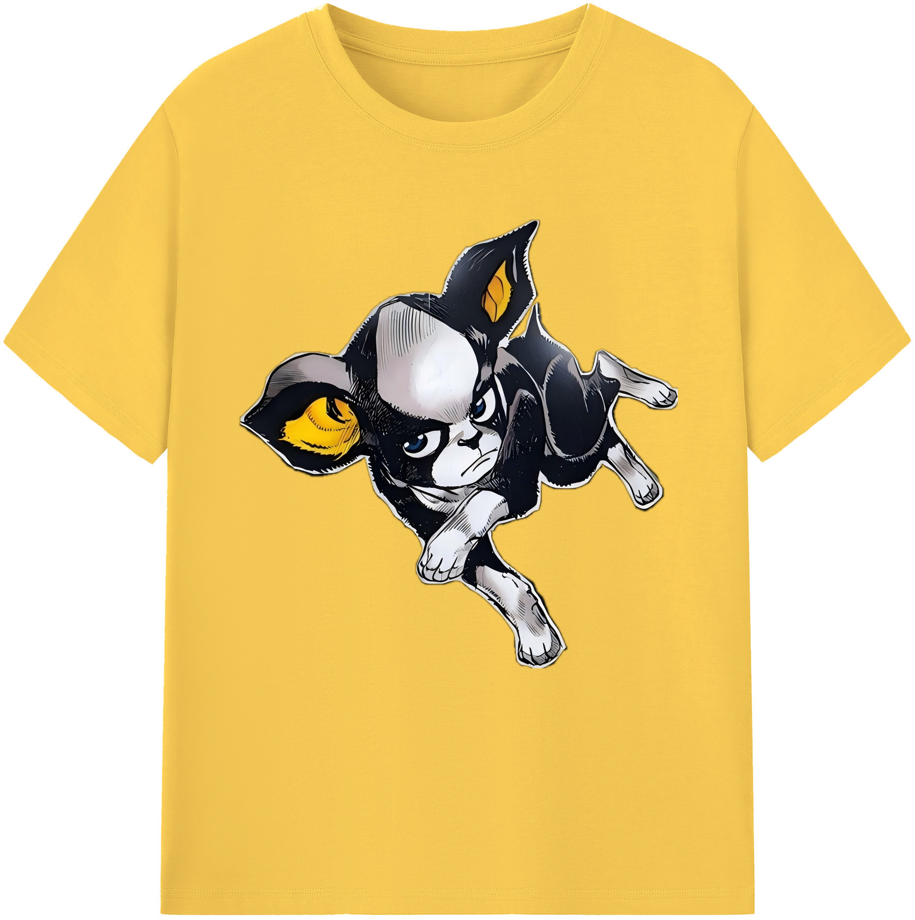 （画像用） ジョジョの奇妙な冒険 イギー JoJo's Bizarre Adventure Iggy 綿100％半袖Tシャツ（フロントプリント）