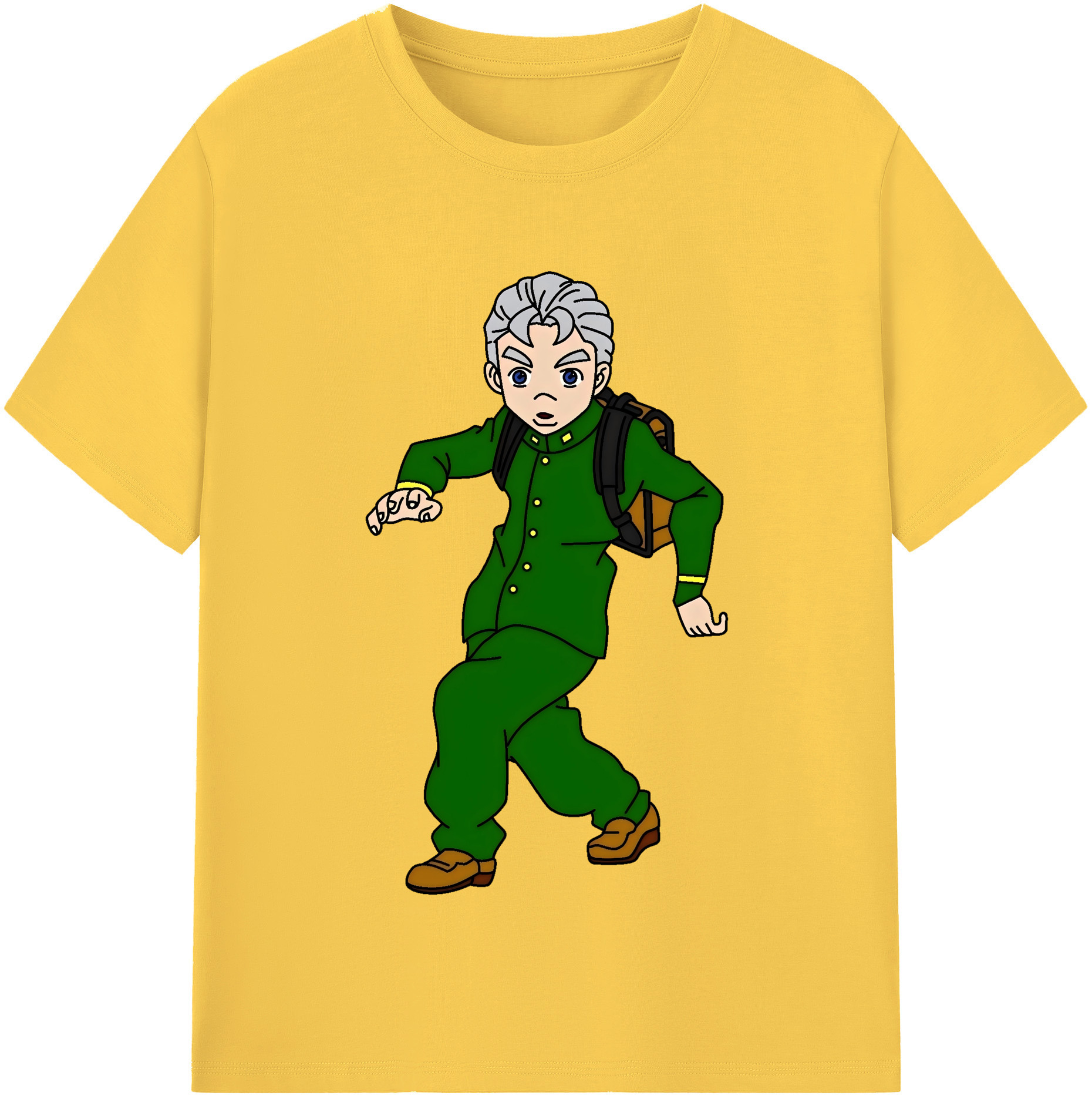 （画像用） ジョジョの奇妙な冒険 広瀨康一 JoJo's Bizarre Adventure Hirose Koichi 綿100％半袖Tシャツ（フロントプリント）