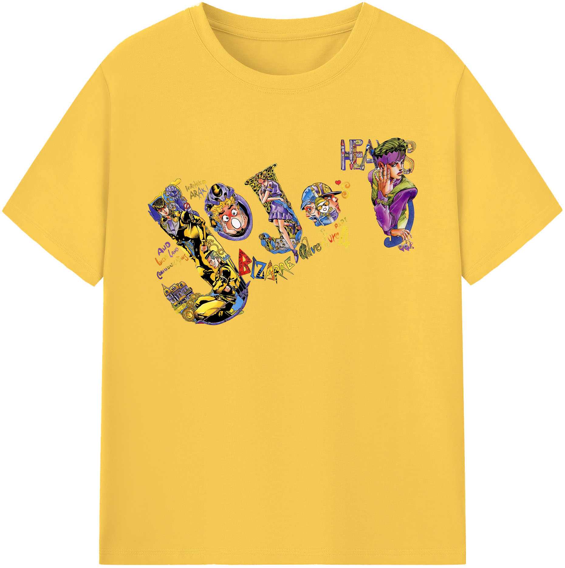 （画像用） ジョジョの奇妙な冒険 JoJo's Bizarre Adventure 綿100％半袖Tシャツ（フロントプリント）