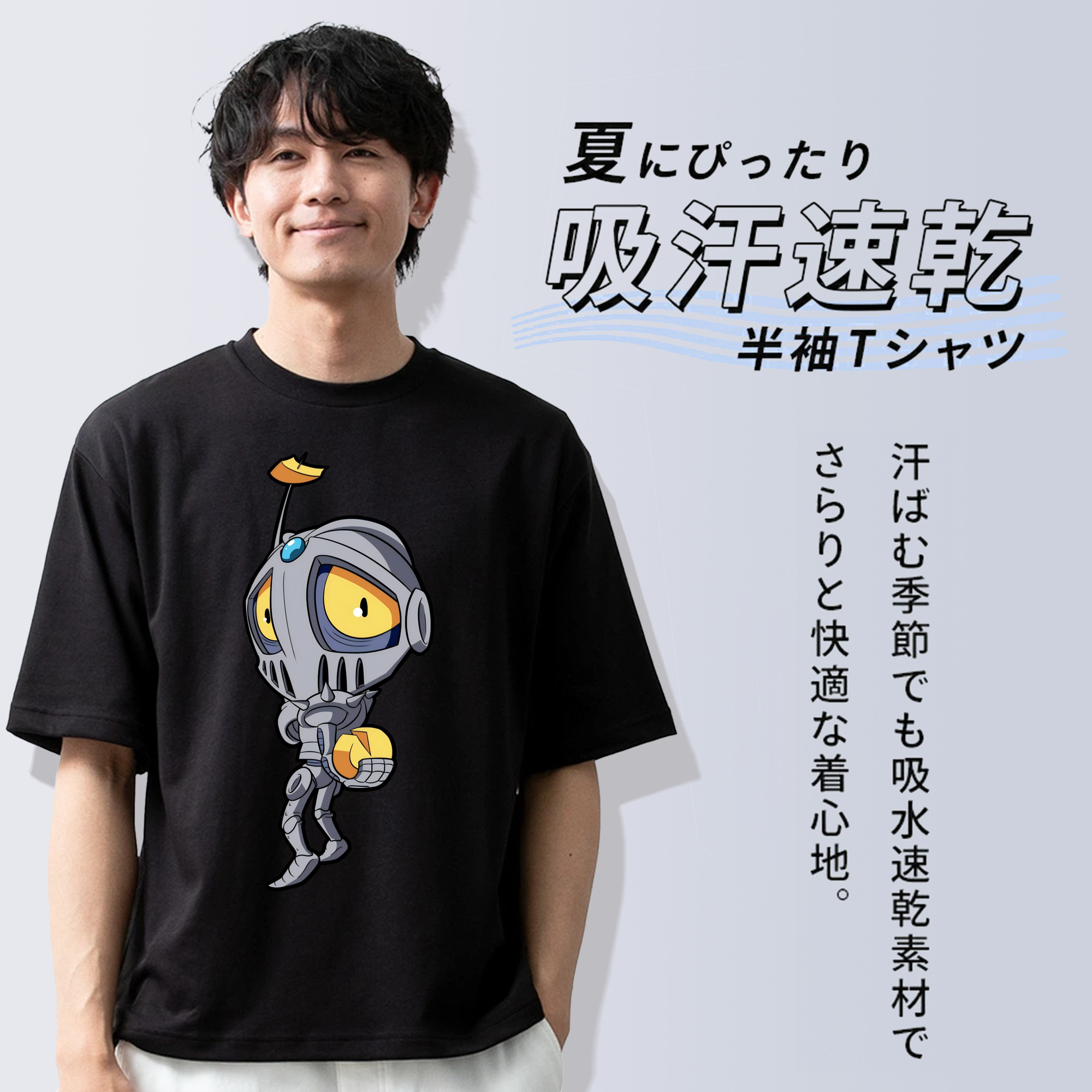 ジョジョの奇妙な冒険 JoJo's Bizarre Adventure 綿100％半袖Tシャツ（フロントプリント）