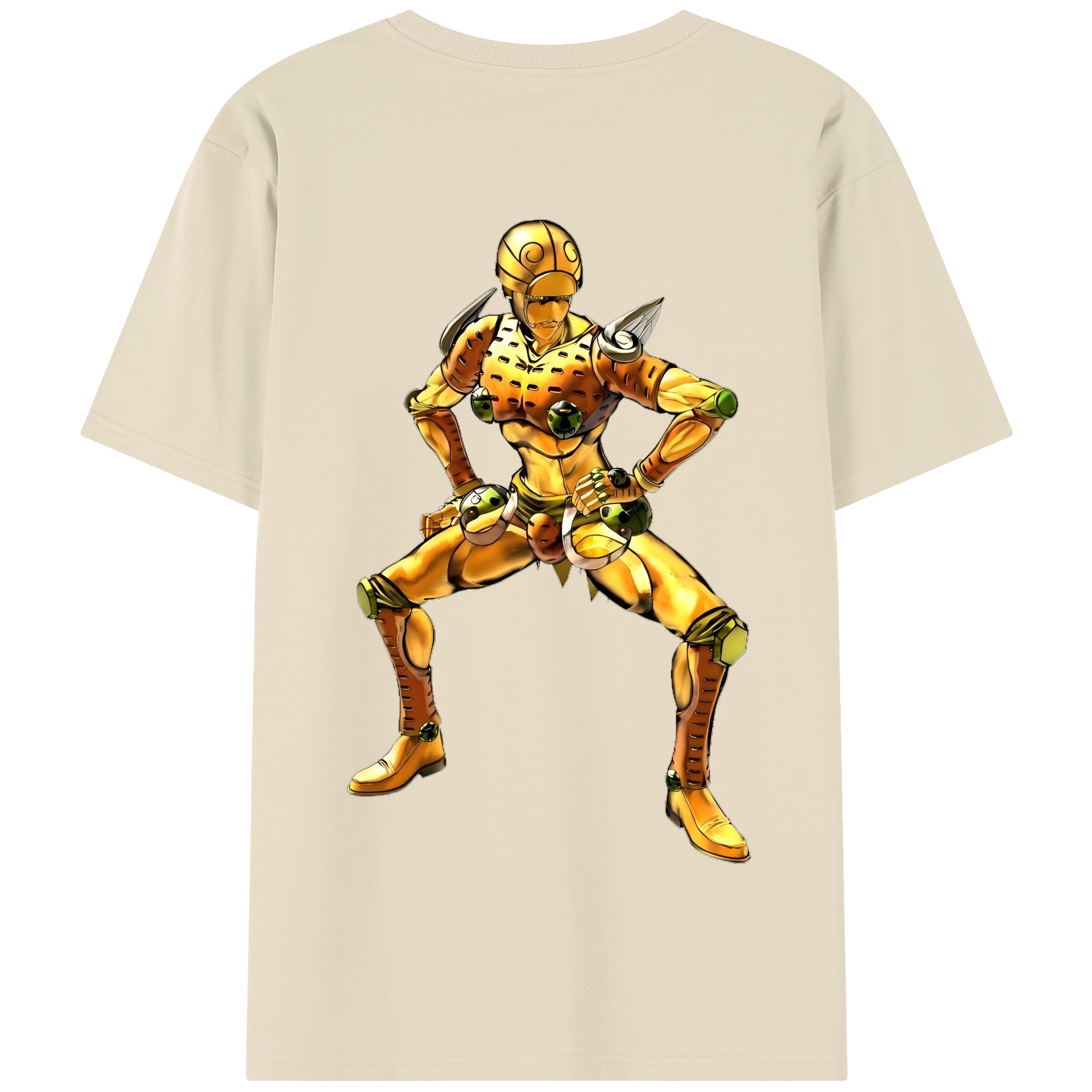 （画像用） ジョジョの奇妙な冒険 ジョルノ?ジョバァーナ JoJo's Bizarre Adventure Giorno Giovanna 綿100％半袖Tシャツ（背面プリント）