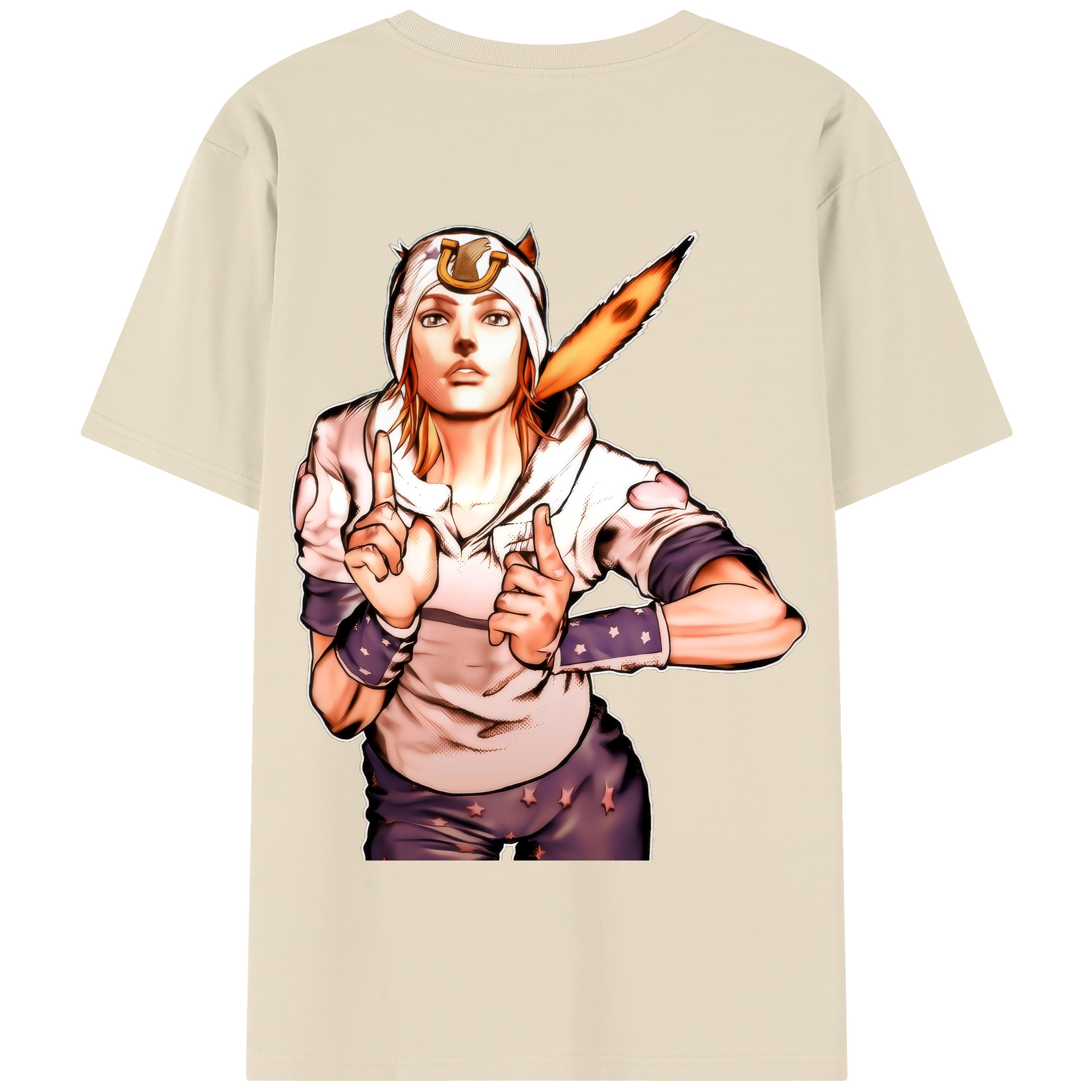 （画像用） ジョジョの奇妙な冒険 ジョナサン?ジョースター JoJo's Bizarre Adventure Jonathan Joestar 綿100％半袖Tシャツ（背面プリント）