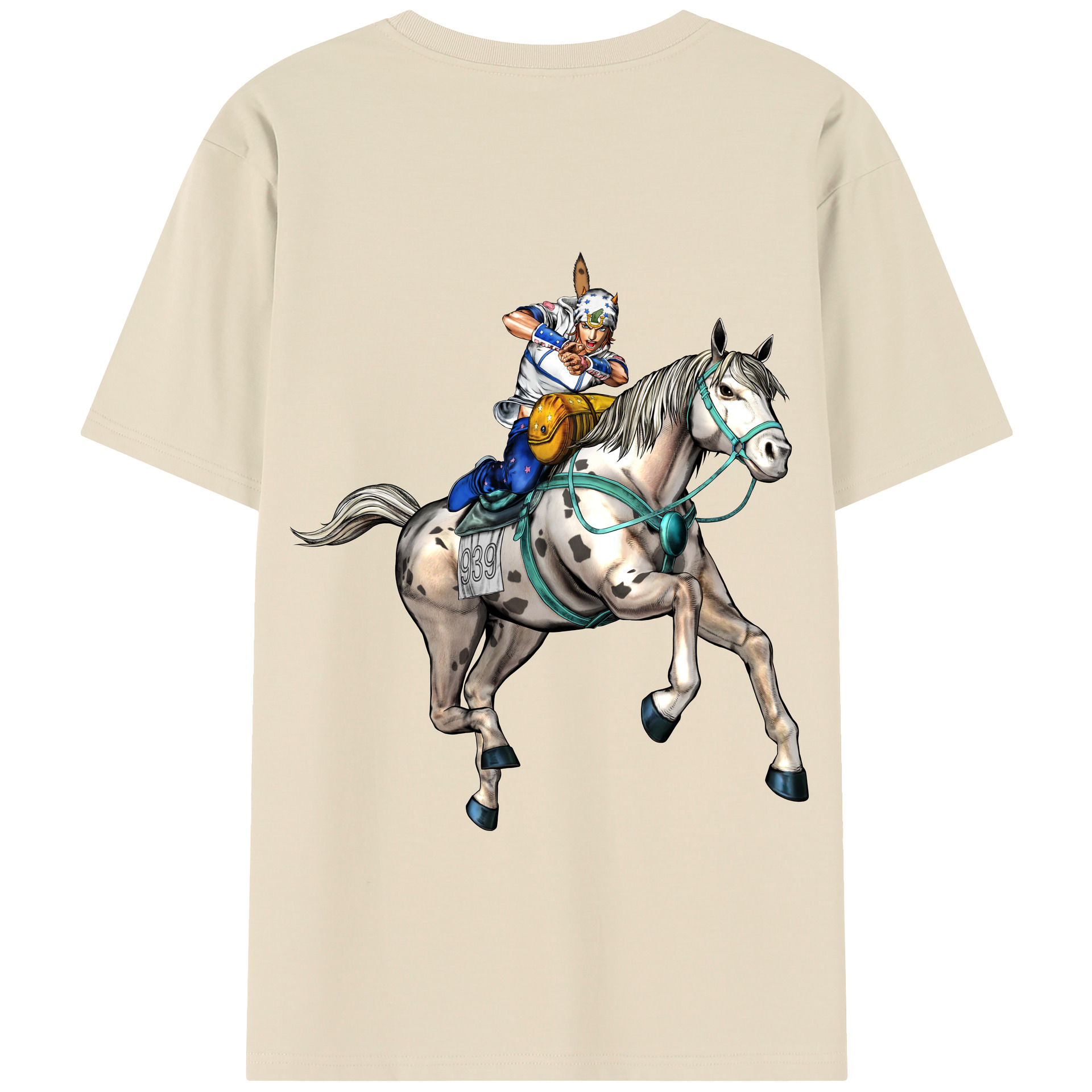 （画像用） ジョジョの奇妙な冒険 ジョナサン?ジョースター JoJo's Bizarre Adventure Jonathan Joestar 綿100％半袖Tシャツ（背面プリント）