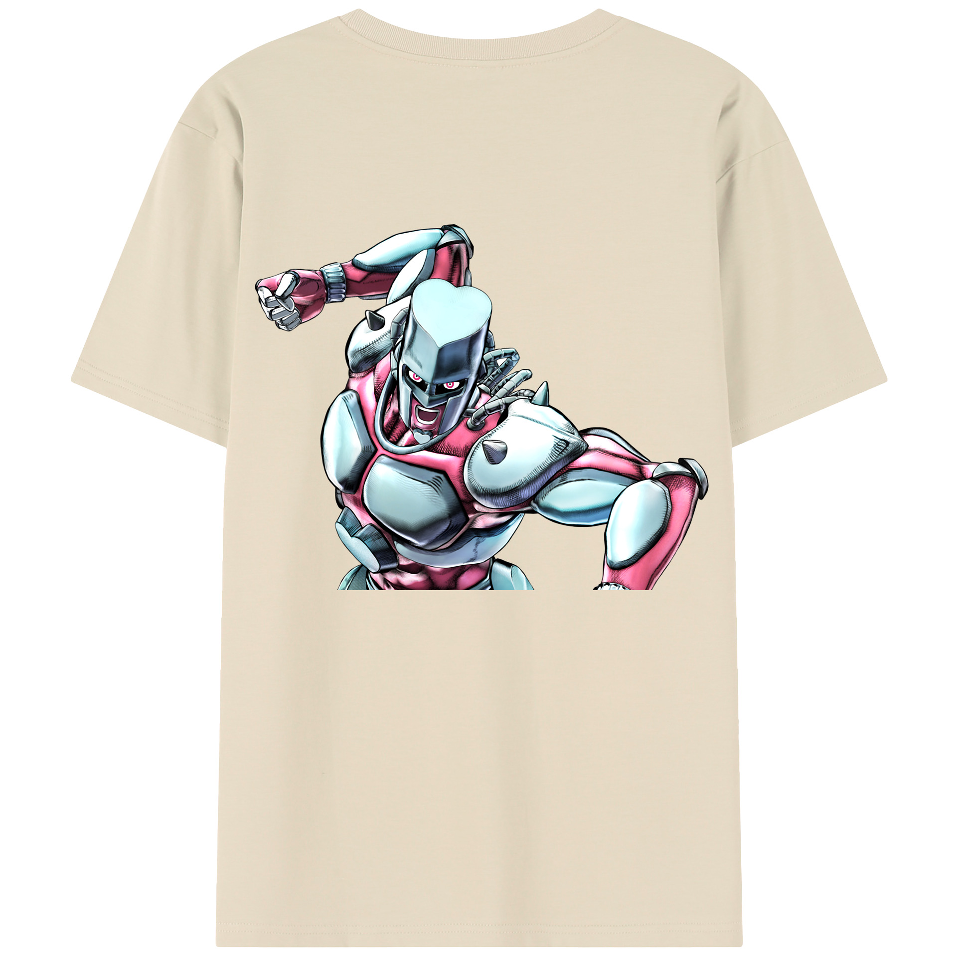 （画像用） ジョジョの奇妙な冒険 ひがしかた じょうすけ JoJo's Bizarre Adventure Higashikata Josuke 綿100％半袖Tシャツ（背面プリント）