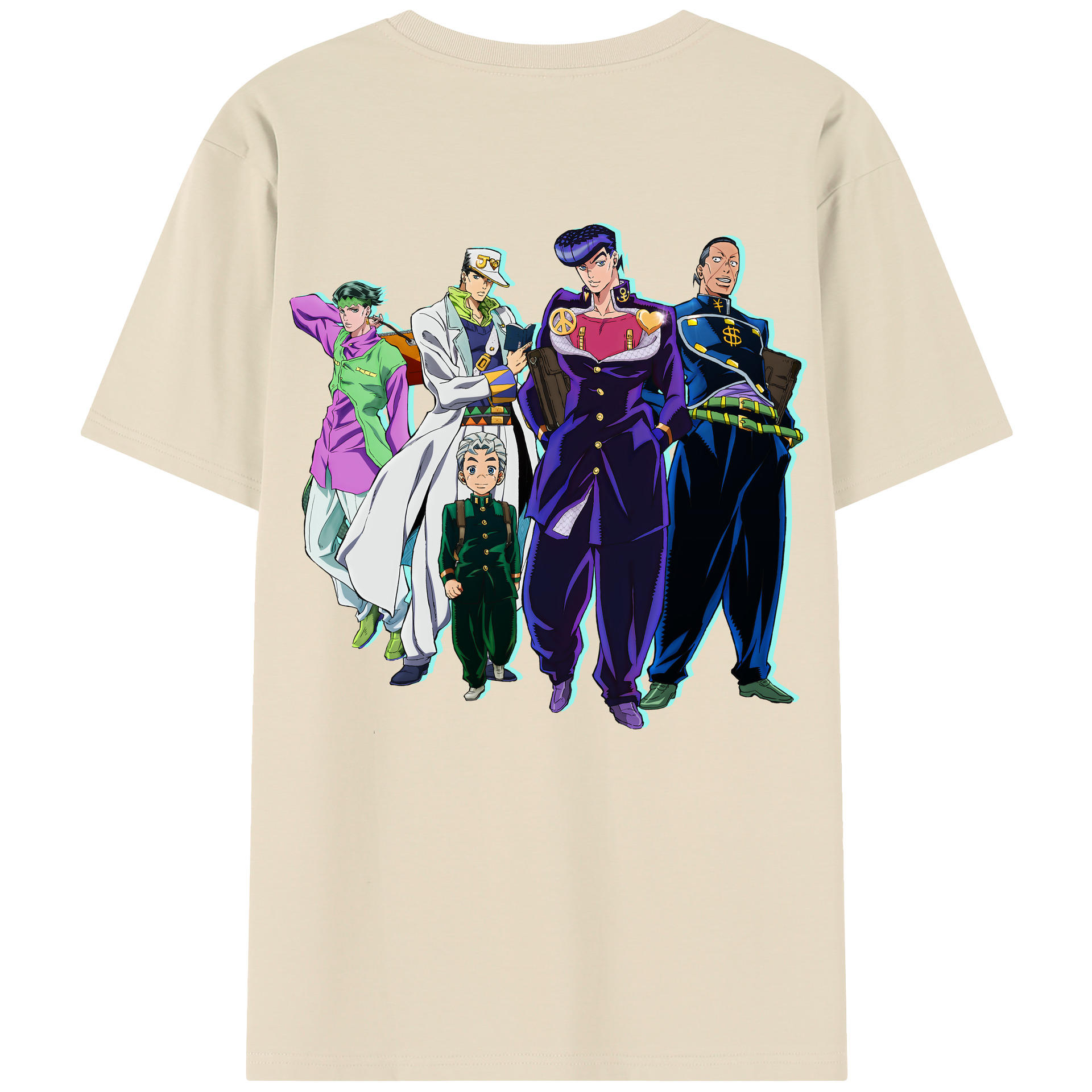 （画像用） ジョジョの奇妙な冒険 JoJo's Bizarre Adventure 綿100％半袖Tシャツ（背面プリント）