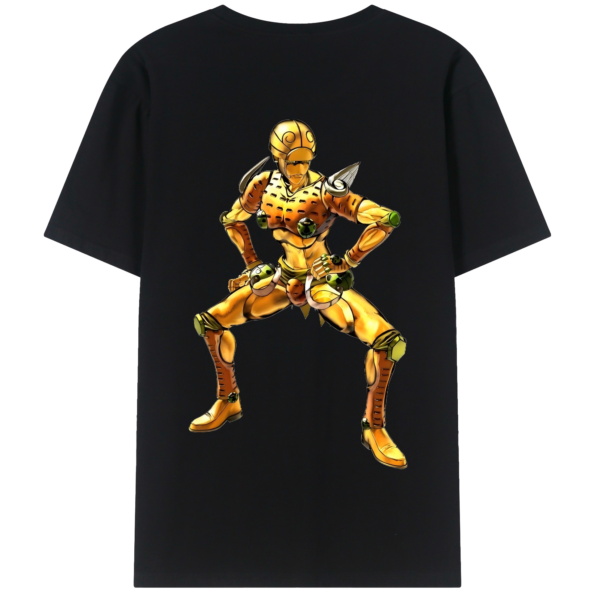 （画像用） ジョジョの奇妙な冒険 ジョルノ?ジョバァーナ JoJo's Bizarre Adventure Giorno Giovanna 綿100％半袖Tシャツ（背面プリント）
