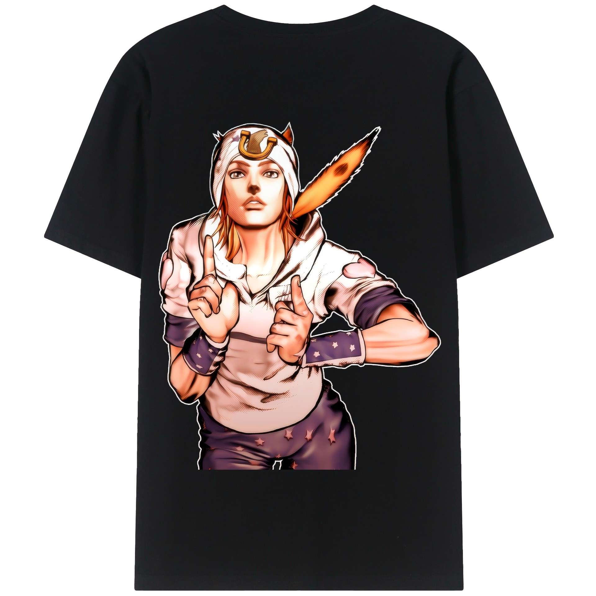 （画像用） ジョジョの奇妙な冒険 ジョナサン?ジョースター JoJo's Bizarre Adventure Jonathan Joestar 綿100％半袖Tシャツ（背面プリント）