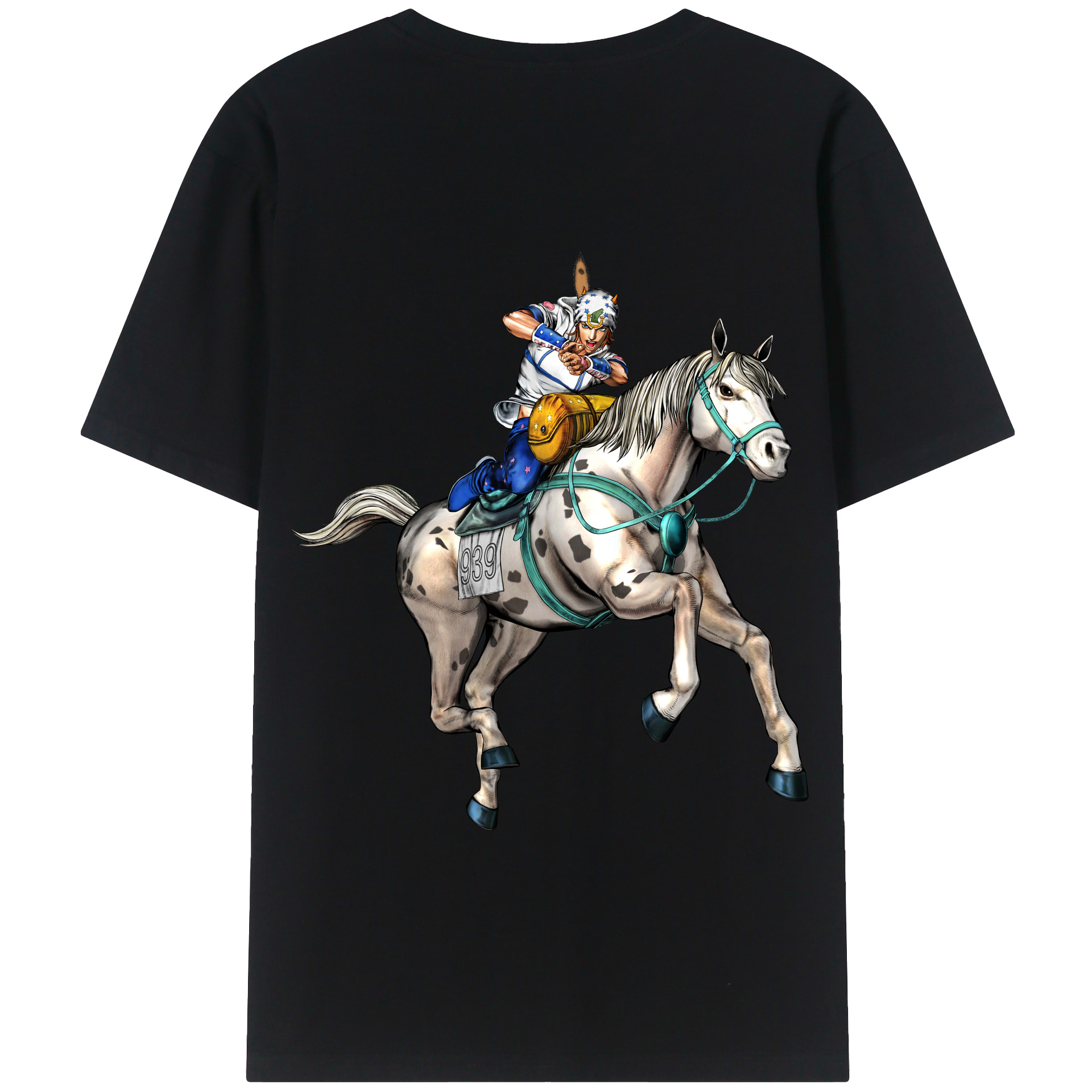 （画像用） ジョジョの奇妙な冒険 ジョナサン?ジョースター JoJo's Bizarre Adventure Jonathan Joestar 綿100％半袖Tシャツ（背面プリント）