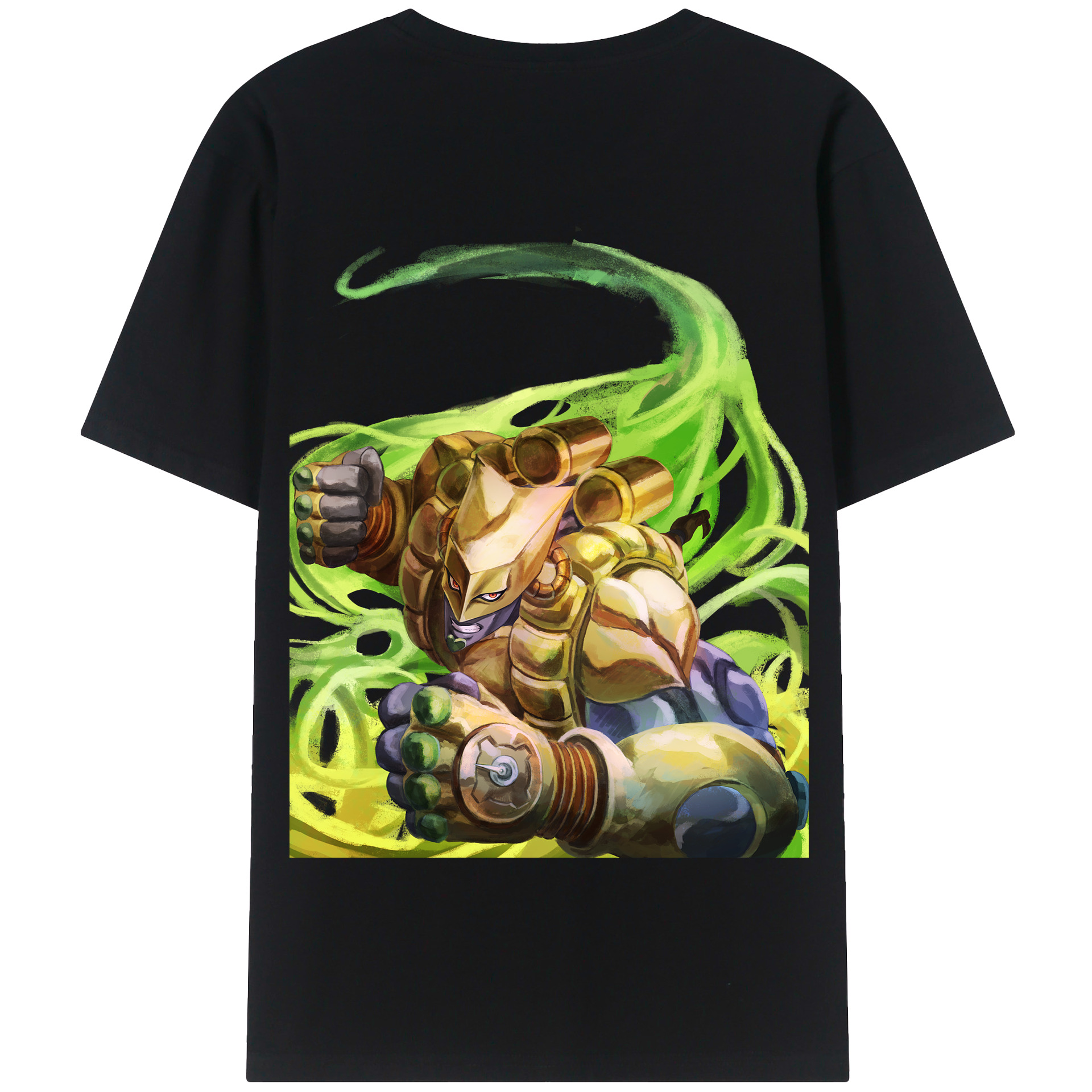 （画像用） ジョジョの奇妙な冒険 ディオ?ブランドー JoJo's Bizarre Adventure Dio Brando 綿100％半袖Tシャツ（背面プリント）