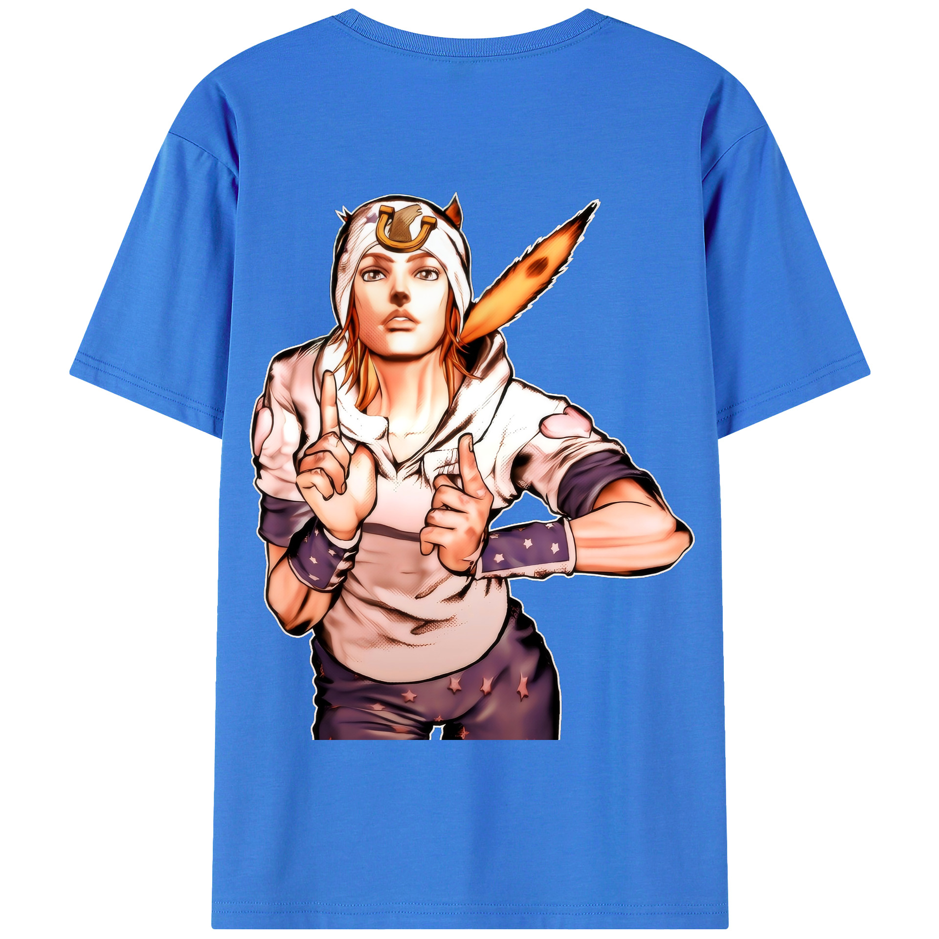 （画像用） ジョジョの奇妙な冒険 ジョナサン?ジョースター JoJo's Bizarre Adventure Jonathan Joestar 綿100％半袖Tシャツ（背面プリント）