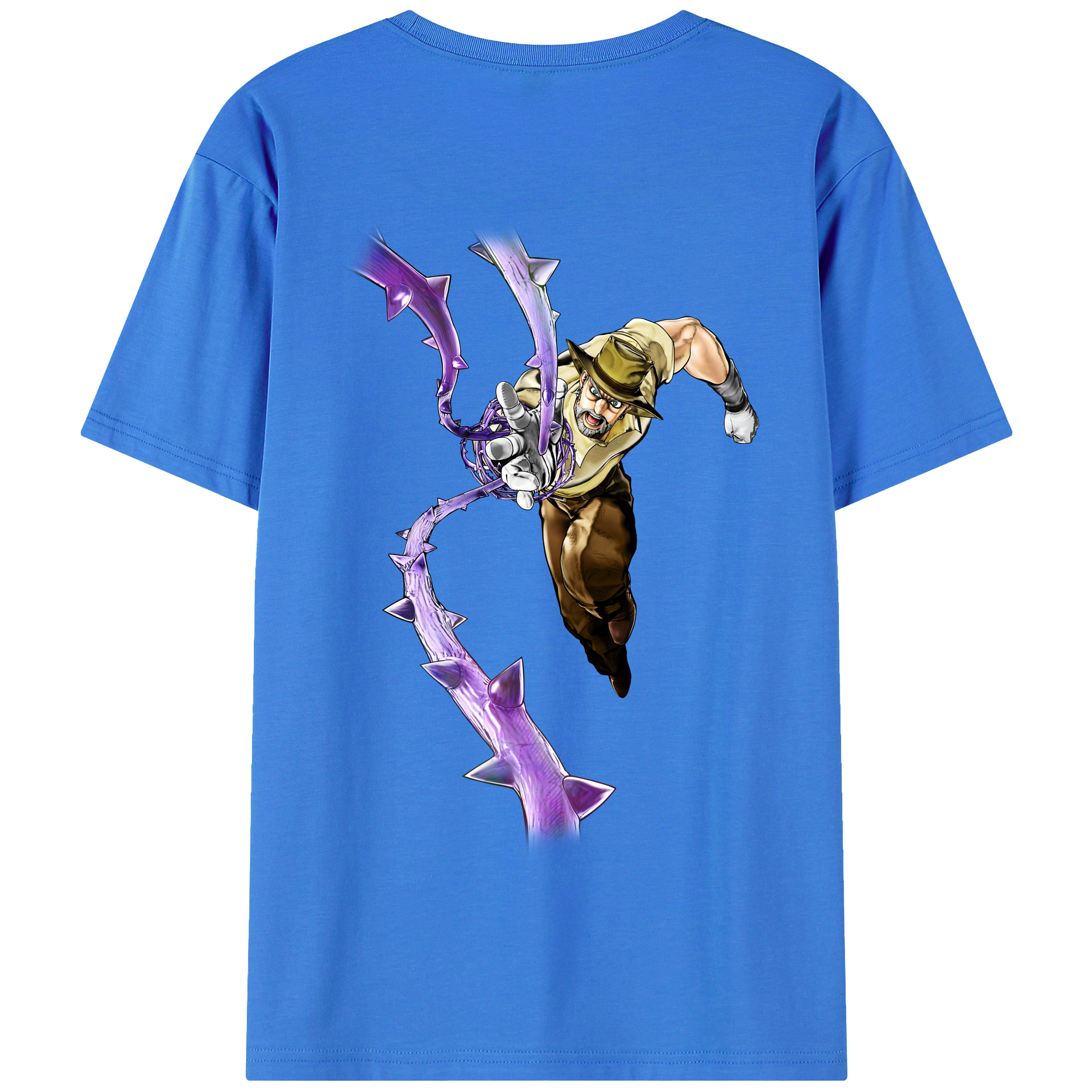 （画像用） ジョジョの奇妙な冒険 ジョセフ?ジョースター JoJo's Bizarre Adventure Joseph Joestar 綿100％半袖Tシャツ（背面プリント）
