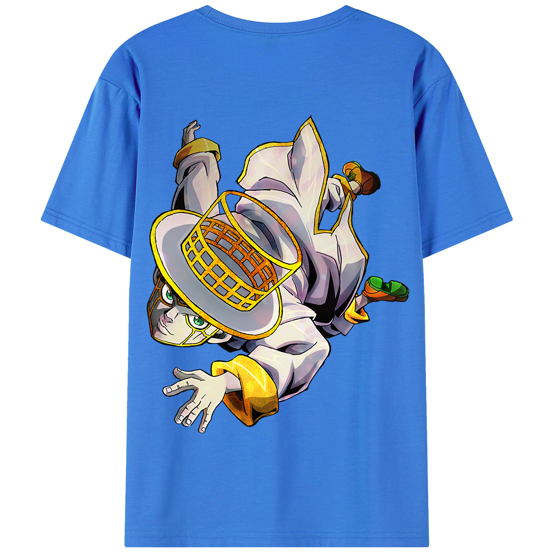（画像用） ジョジョの奇妙な冒険 岸辺 露伴（きしべ ろはん） JoJo's Bizarre Adventure Rohan Kishibe 綿100％半袖Tシャツ（背面プリント）