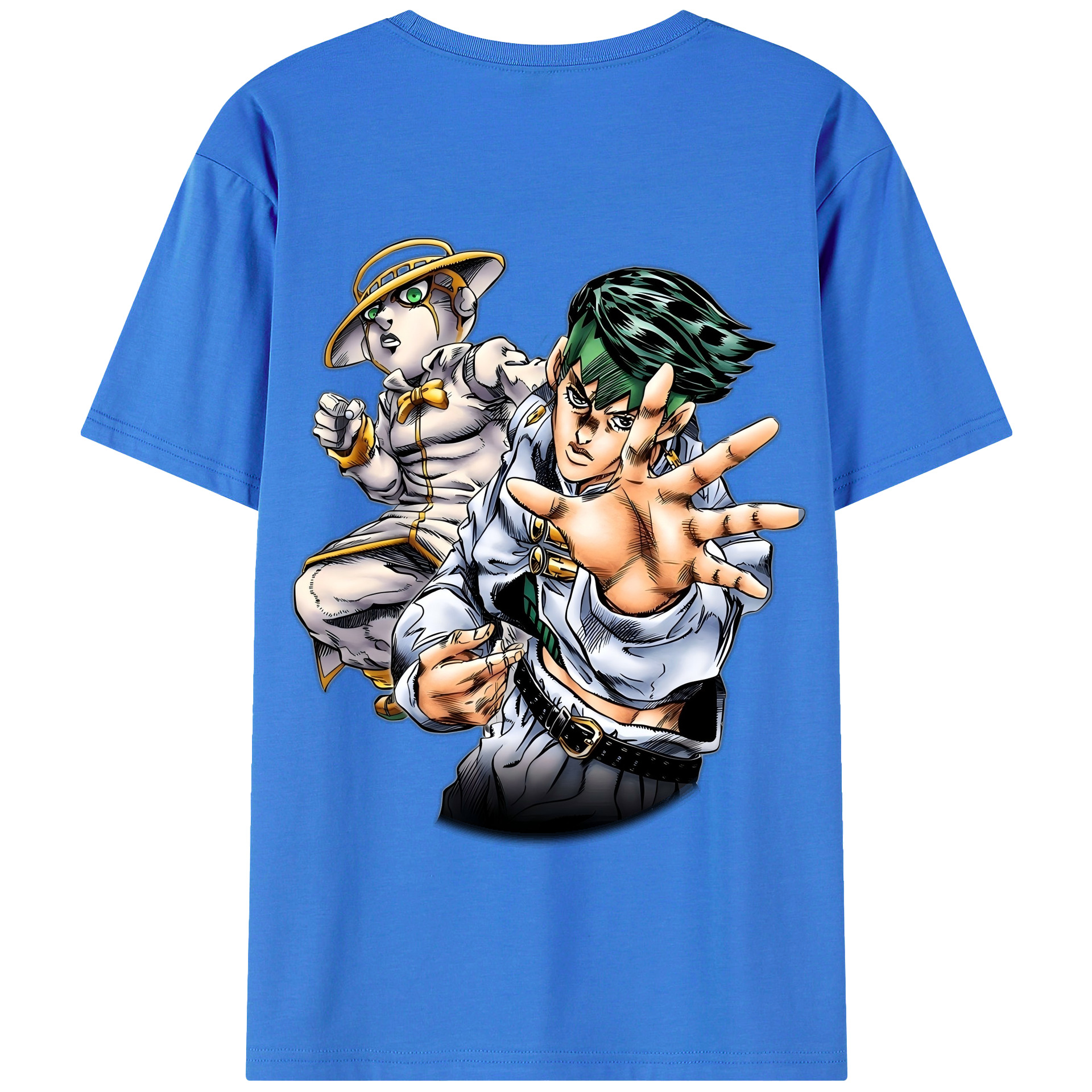 （画像用） ジョジョの奇妙な冒険 岸辺 露伴（きしべ ろはん） JoJo's Bizarre Adventure Rohan Kishibe 綿100％半袖Tシャツ（背面プリント）