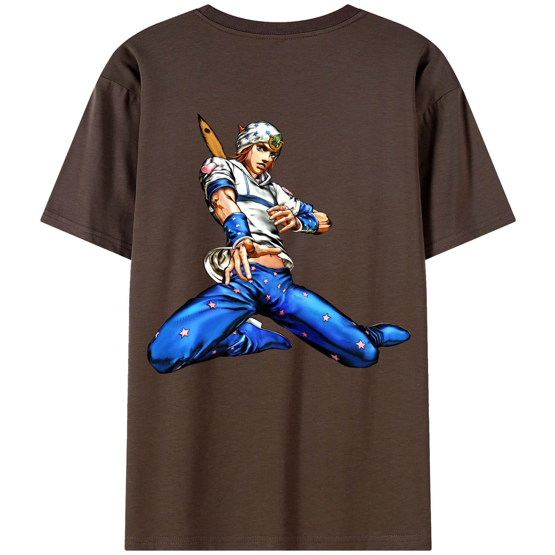 （画像用） ジョジョの奇妙な冒険 ジョナサン?ジョースター JoJo's Bizarre Adventure Jonathan Joestar 綿100％半袖Tシャツ（背面プリント）