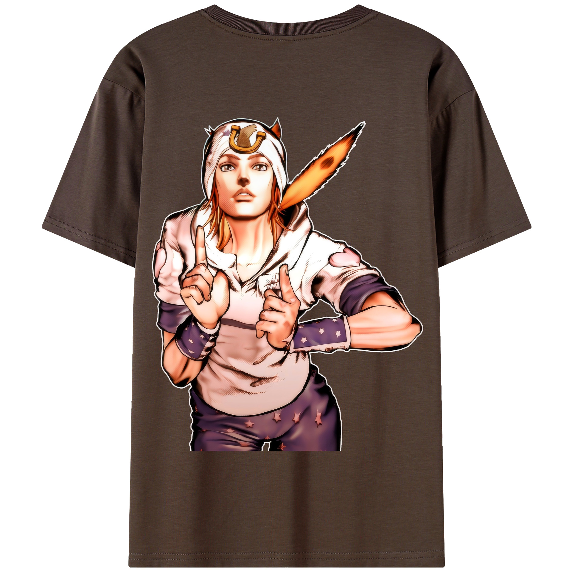 （画像用） ジョジョの奇妙な冒険 ジョナサン?ジョースター JoJo's Bizarre Adventure Jonathan Joestar 綿100％半袖Tシャツ（背面プリント）