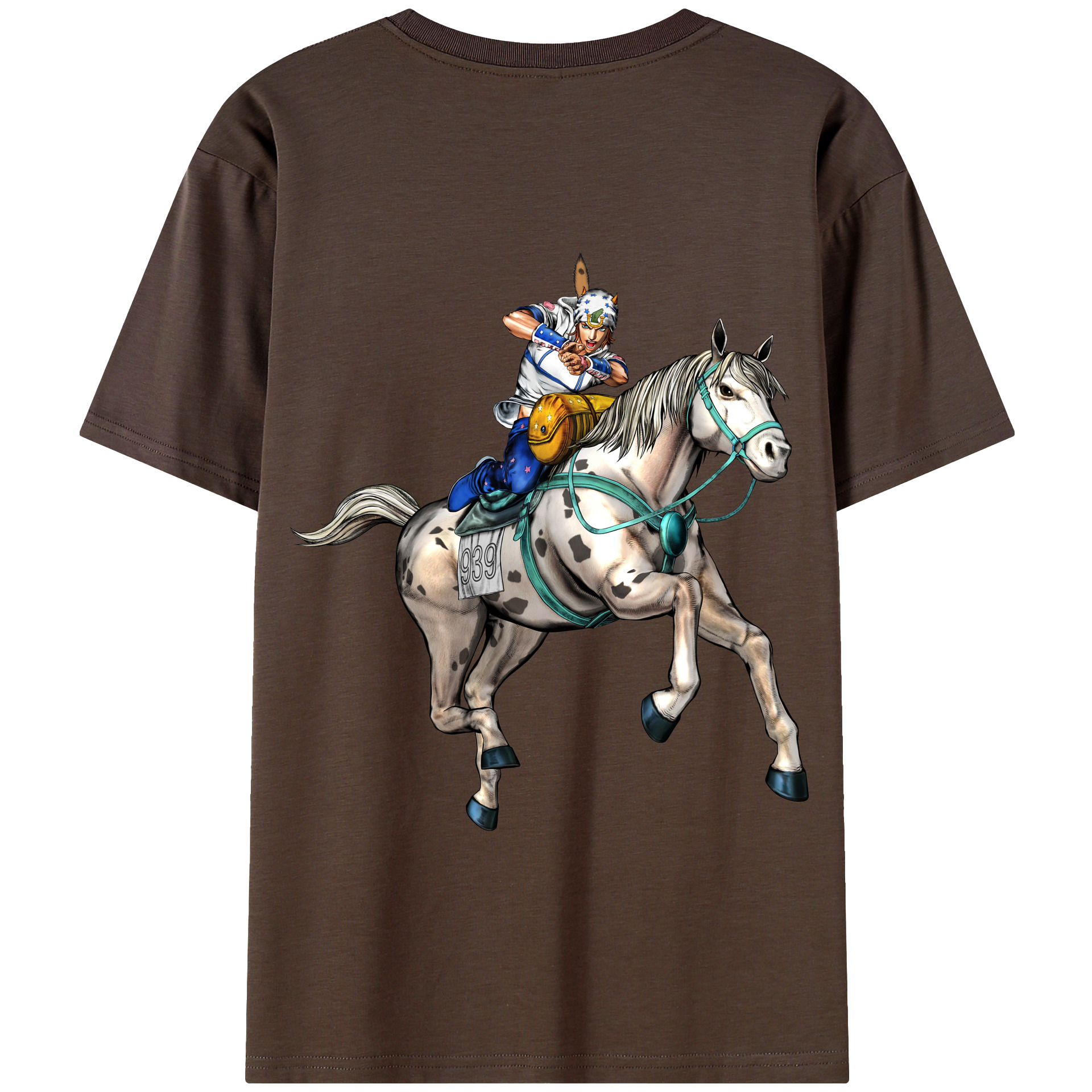 （画像用） ジョジョの奇妙な冒険 ジョナサン?ジョースター JoJo's Bizarre Adventure Jonathan Joestar 綿100％半袖Tシャツ（背面プリント）