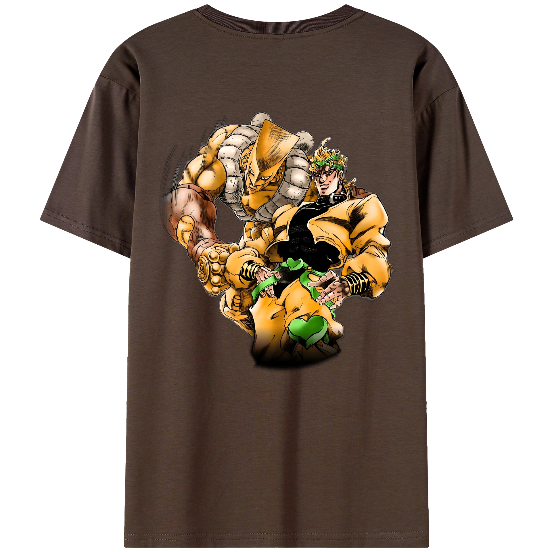 （画像用） ジョジョの奇妙な冒険 ディオ?ブランドー JoJo's Bizarre Adventure Dio Brando 綿100％半袖Tシャツ（背面プリント）