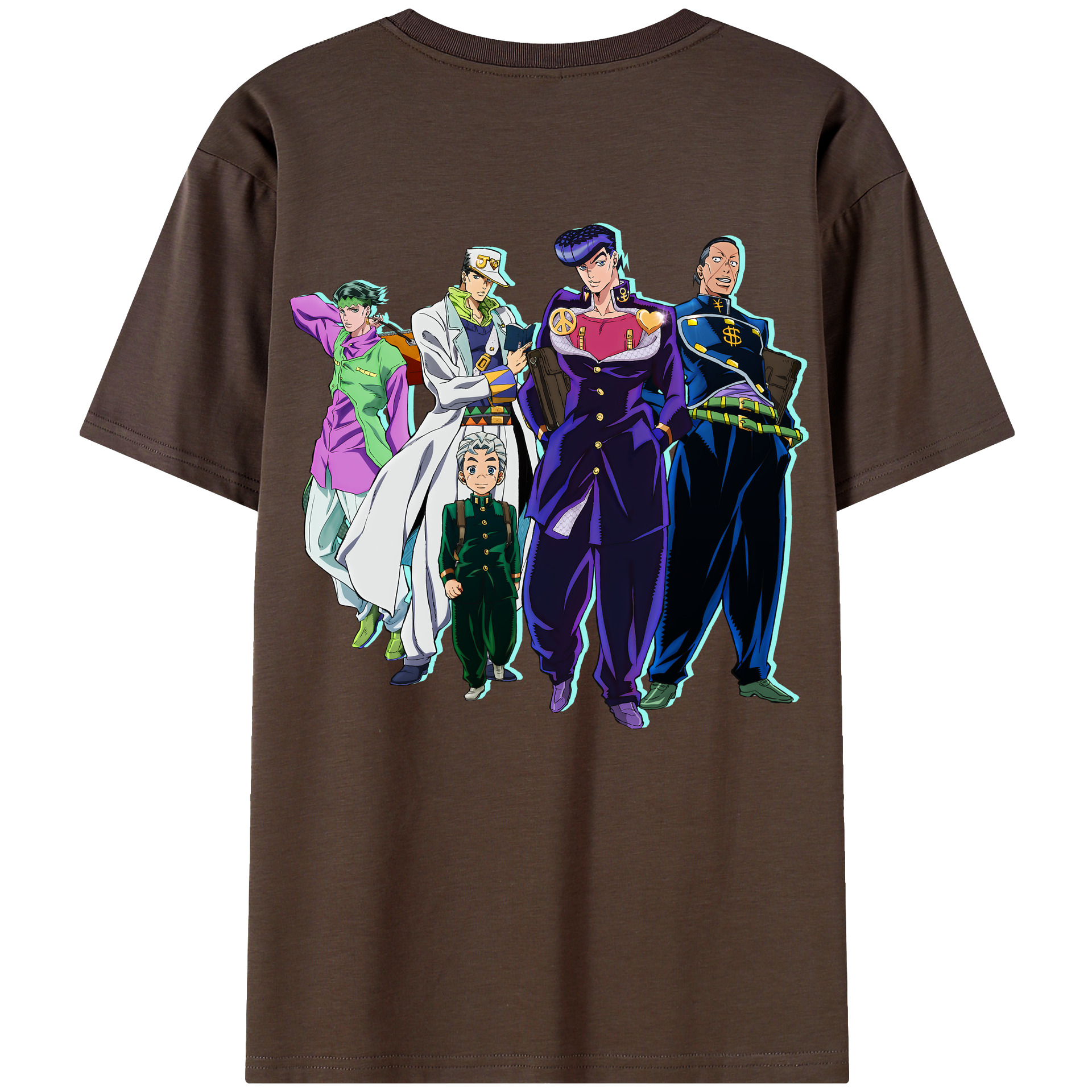 （画像用） ジョジョの奇妙な冒険 JoJo's Bizarre Adventure 綿100％半袖Tシャツ（背面プリント）