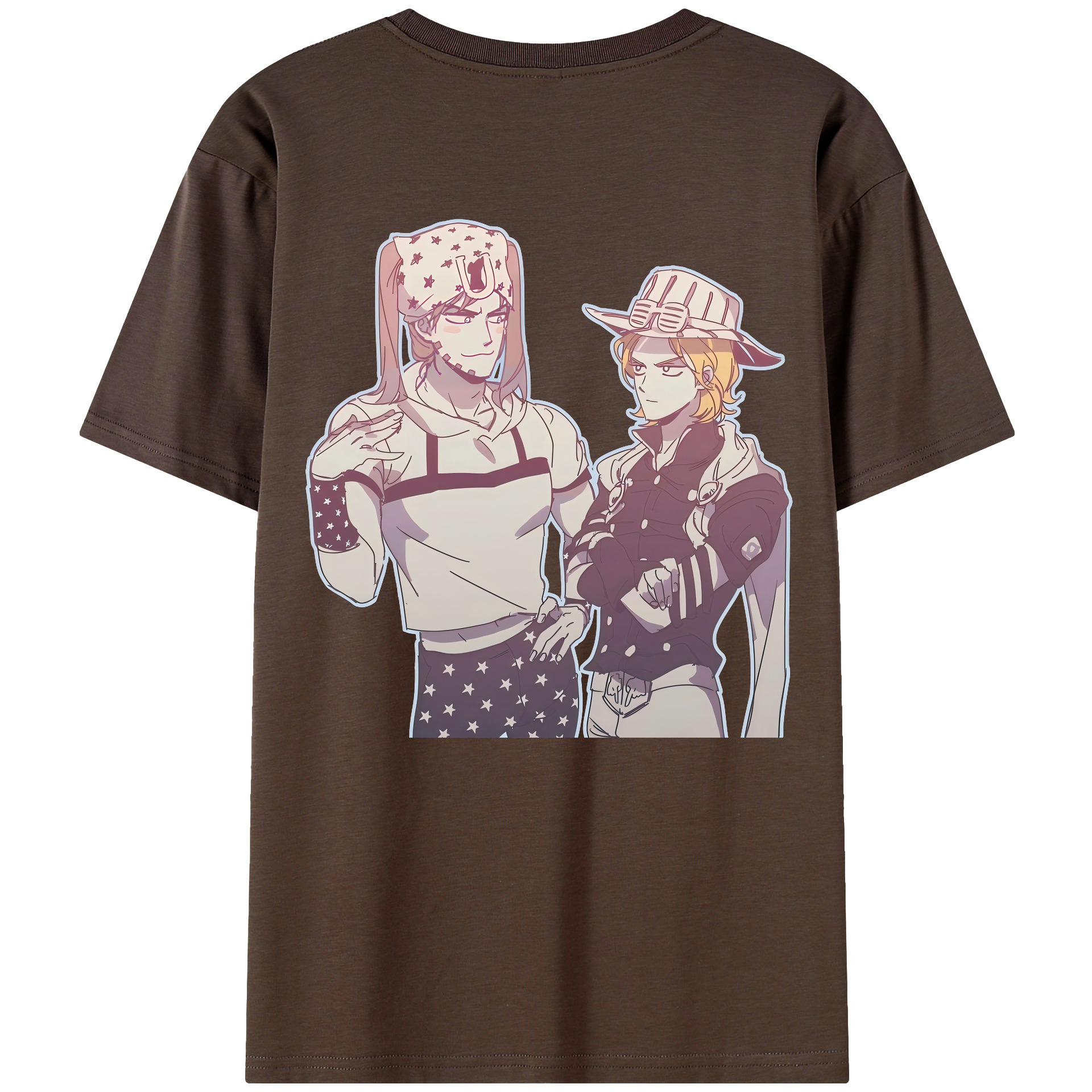 （画像用） ジョジョの奇妙な冒険 JoJo's Bizarre Adventure 綿100％半袖Tシャツ（背面プリント）