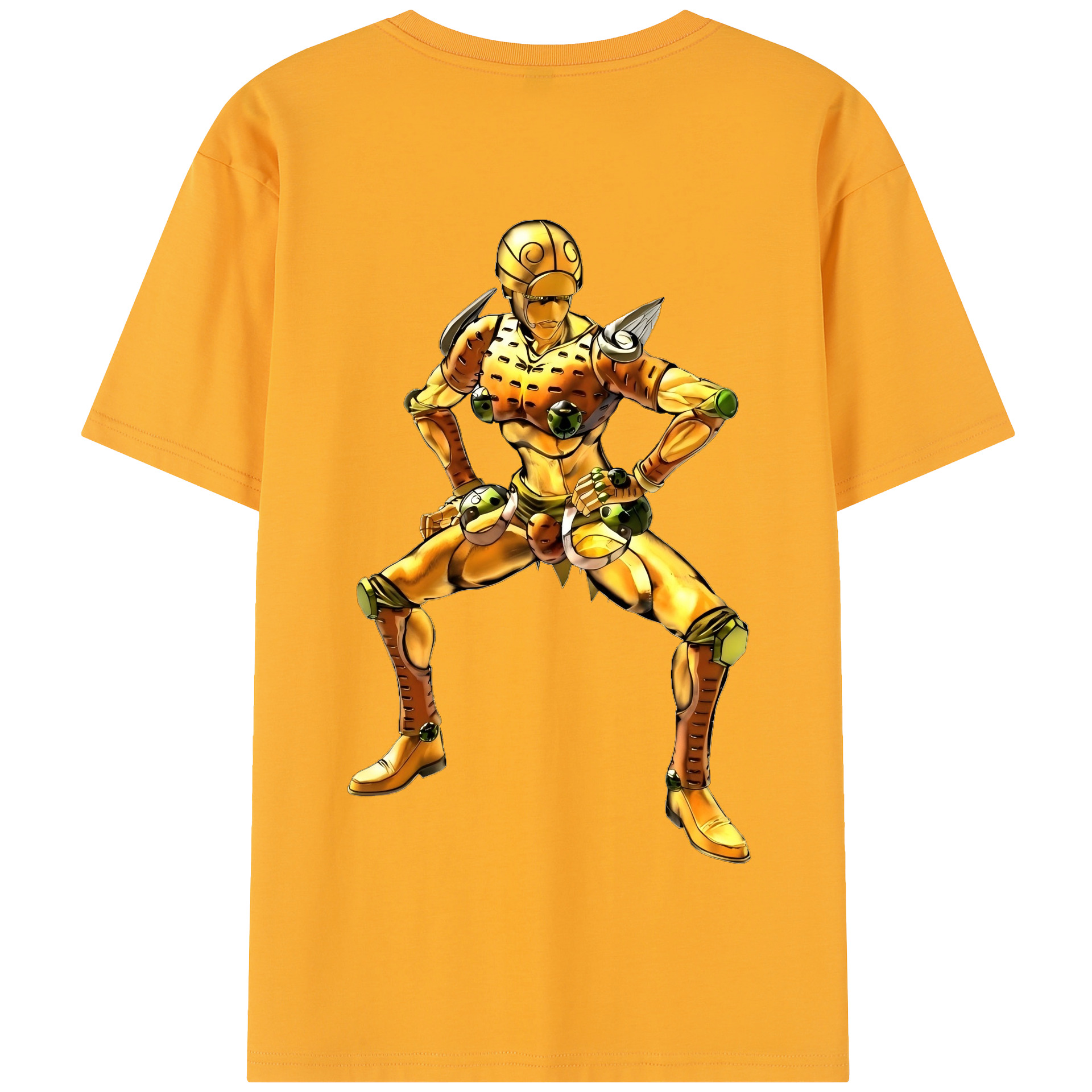 （画像用） ジョジョの奇妙な冒険 ジョルノ?ジョバァーナ JoJo's Bizarre Adventure Giorno Giovanna 綿100％半袖Tシャツ（背面プリント）