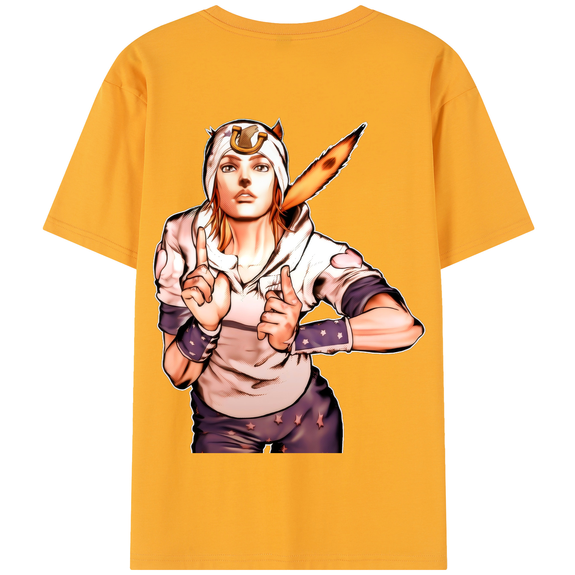 （画像用） ジョジョの奇妙な冒険 ジョナサン?ジョースター JoJo's Bizarre Adventure Jonathan Joestar 綿100％半袖Tシャツ（背面プリント）