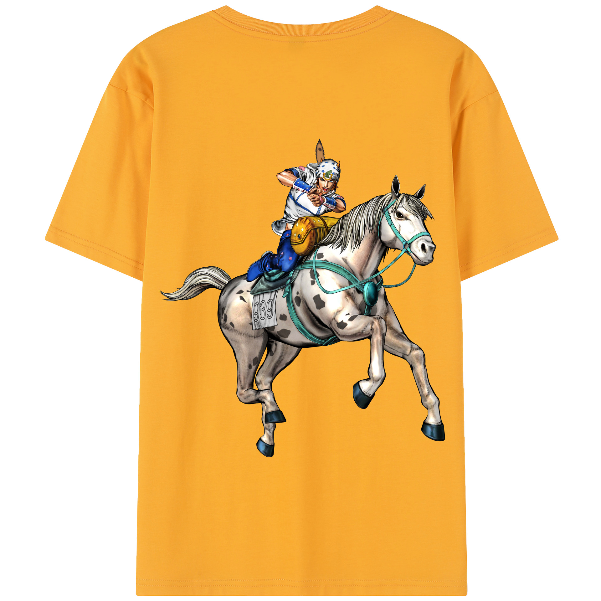 （画像用） ジョジョの奇妙な冒険 ジョナサン?ジョースター JoJo's Bizarre Adventure Jonathan Joestar 綿100％半袖Tシャツ（背面プリント）